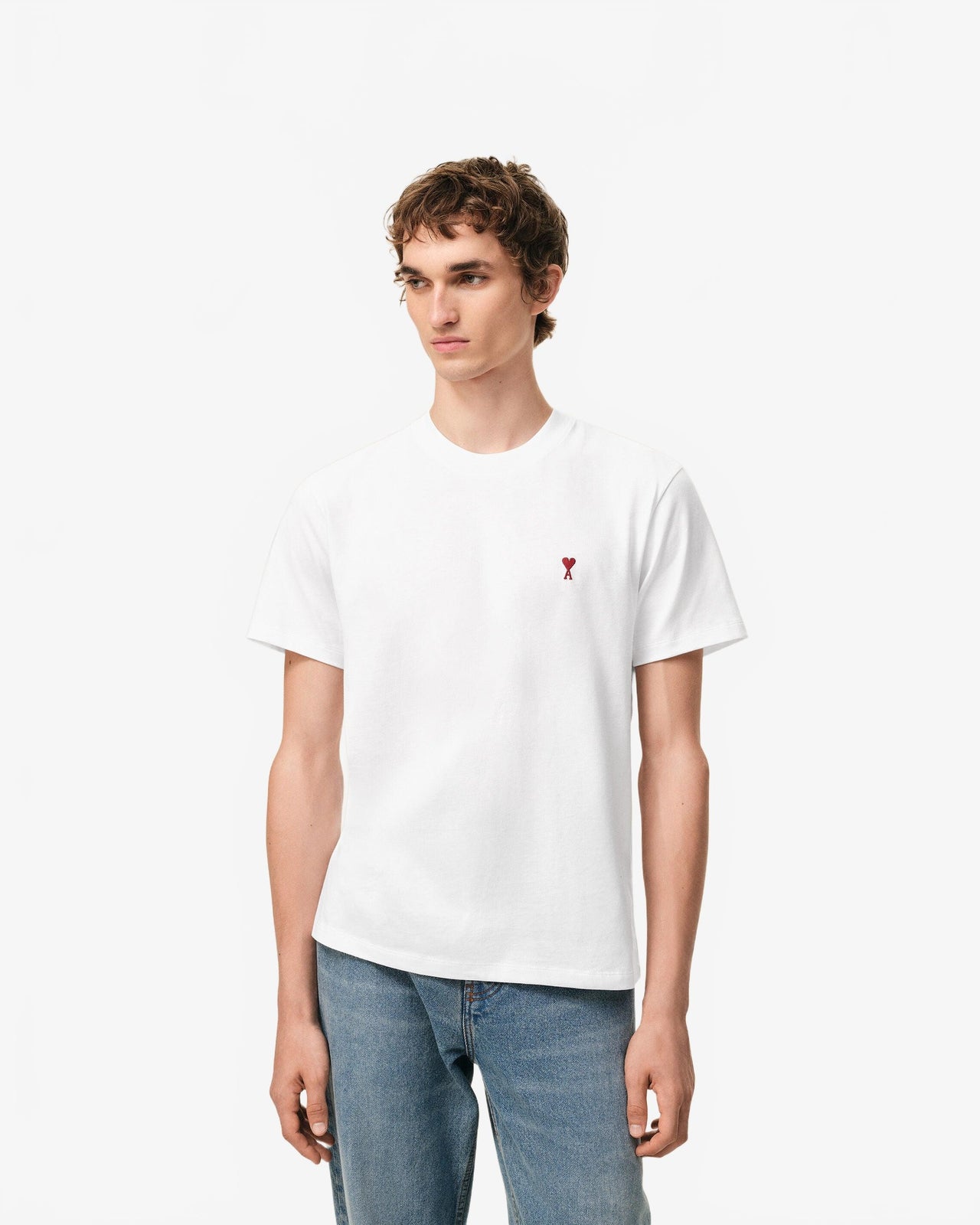 Tshirt Avec Ami De Coeur Rouge - Ami - Blanc