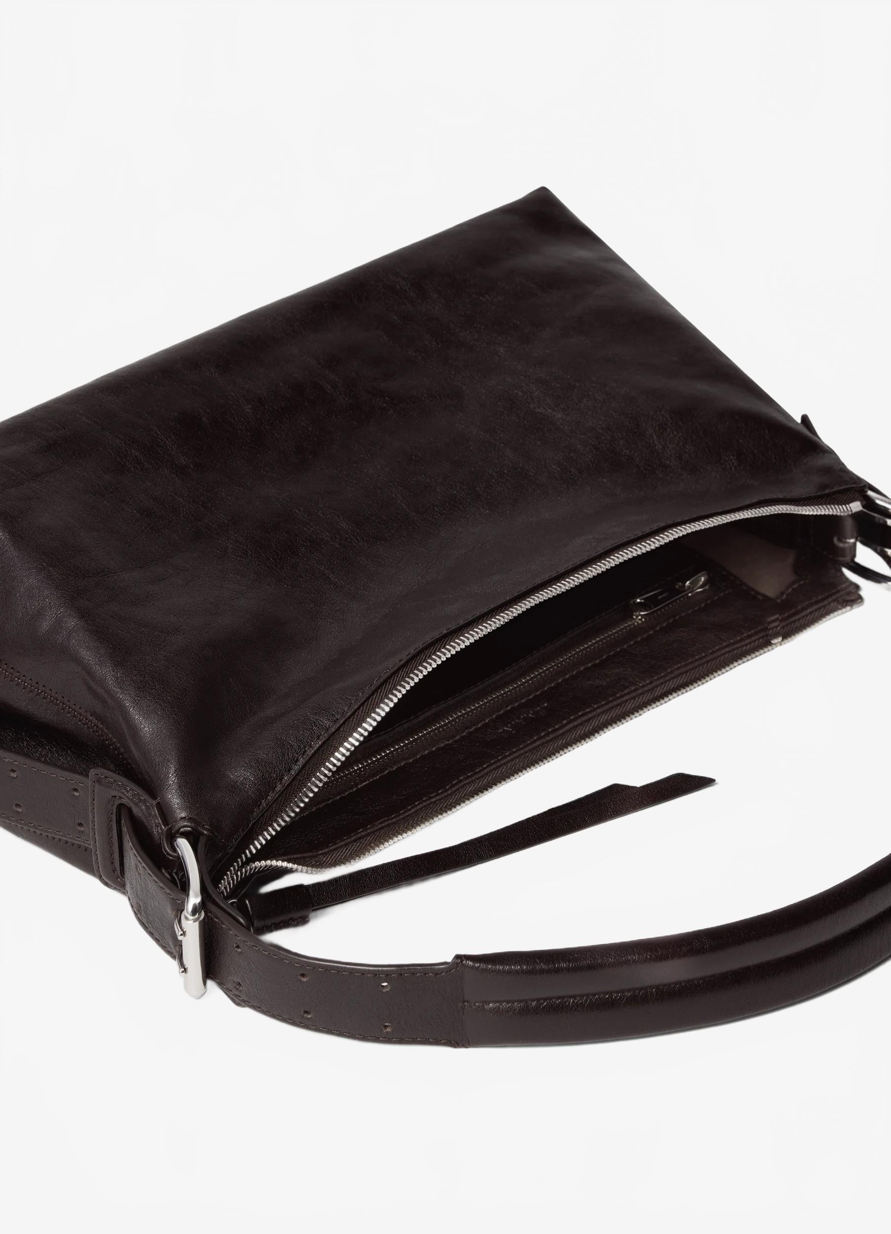 Belted Baguette Bag - Lemaire - Dark Chocolate