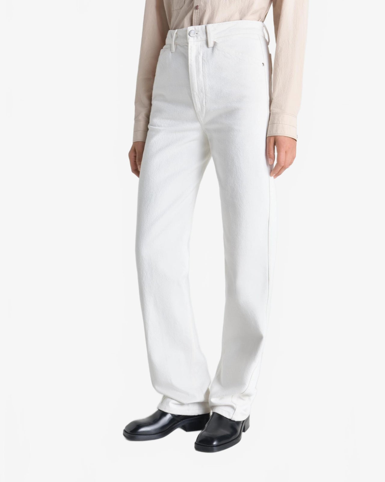 Five Pockets Twisted Pants - Lemaire - Milk