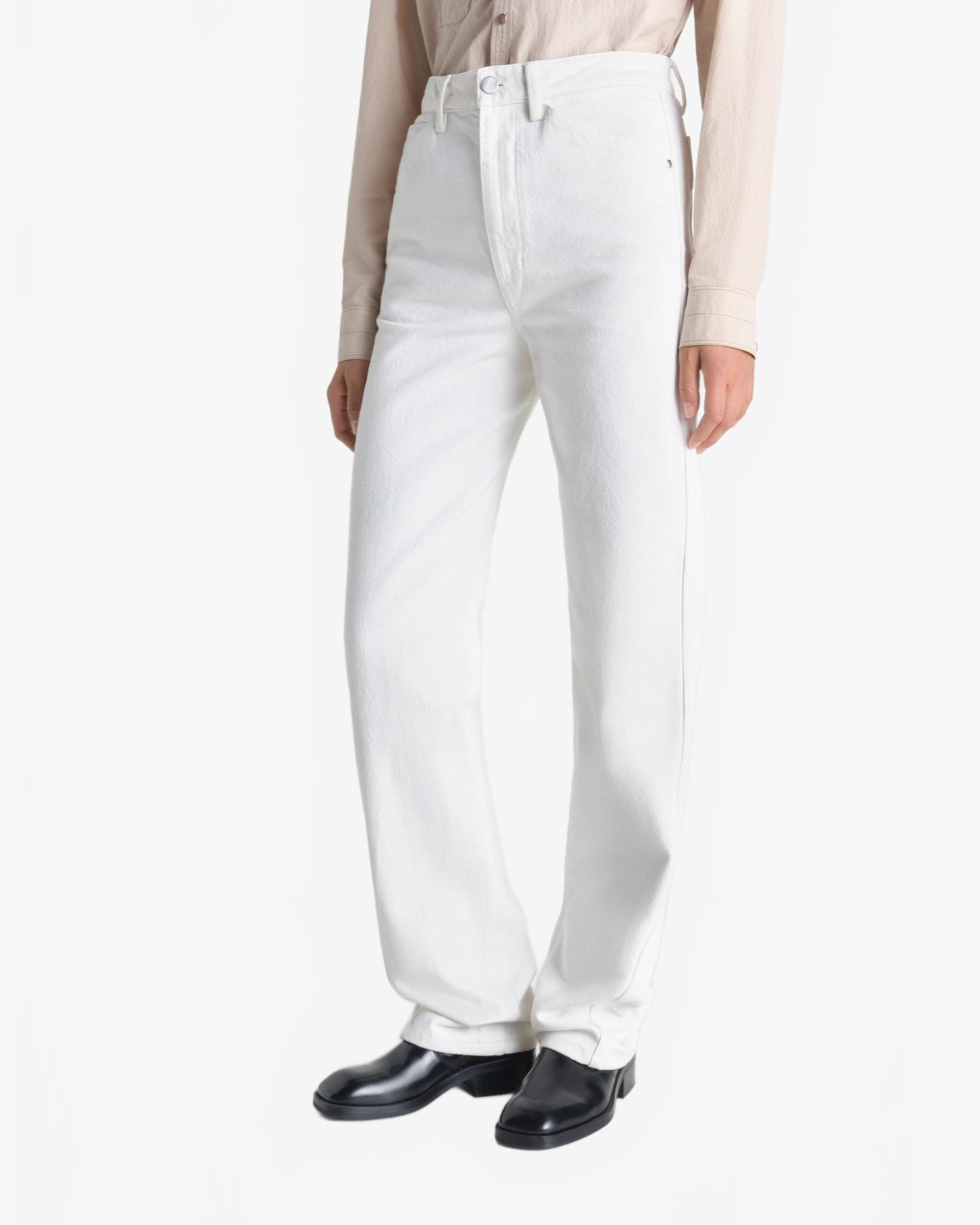 Five Pockets Twisted Pants - Lemaire - Milk