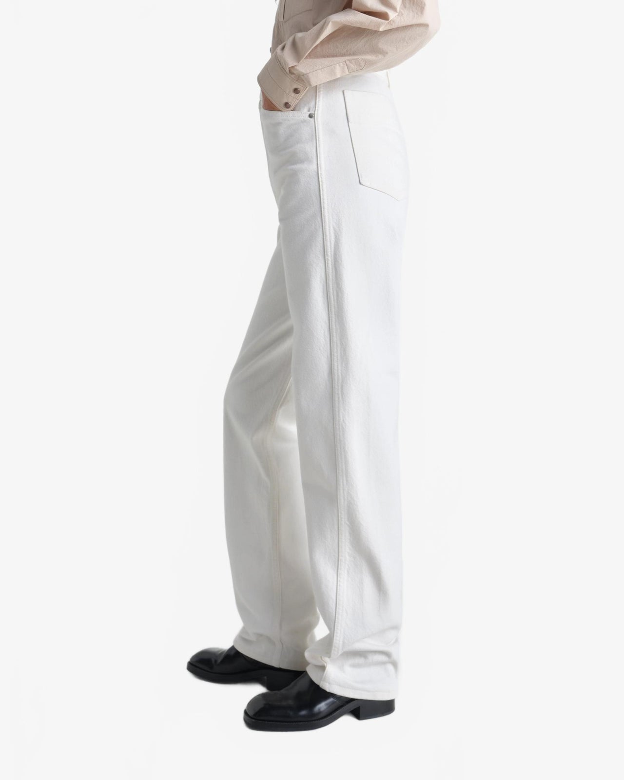 Five Pockets Twisted Pants - Lemaire - Milk