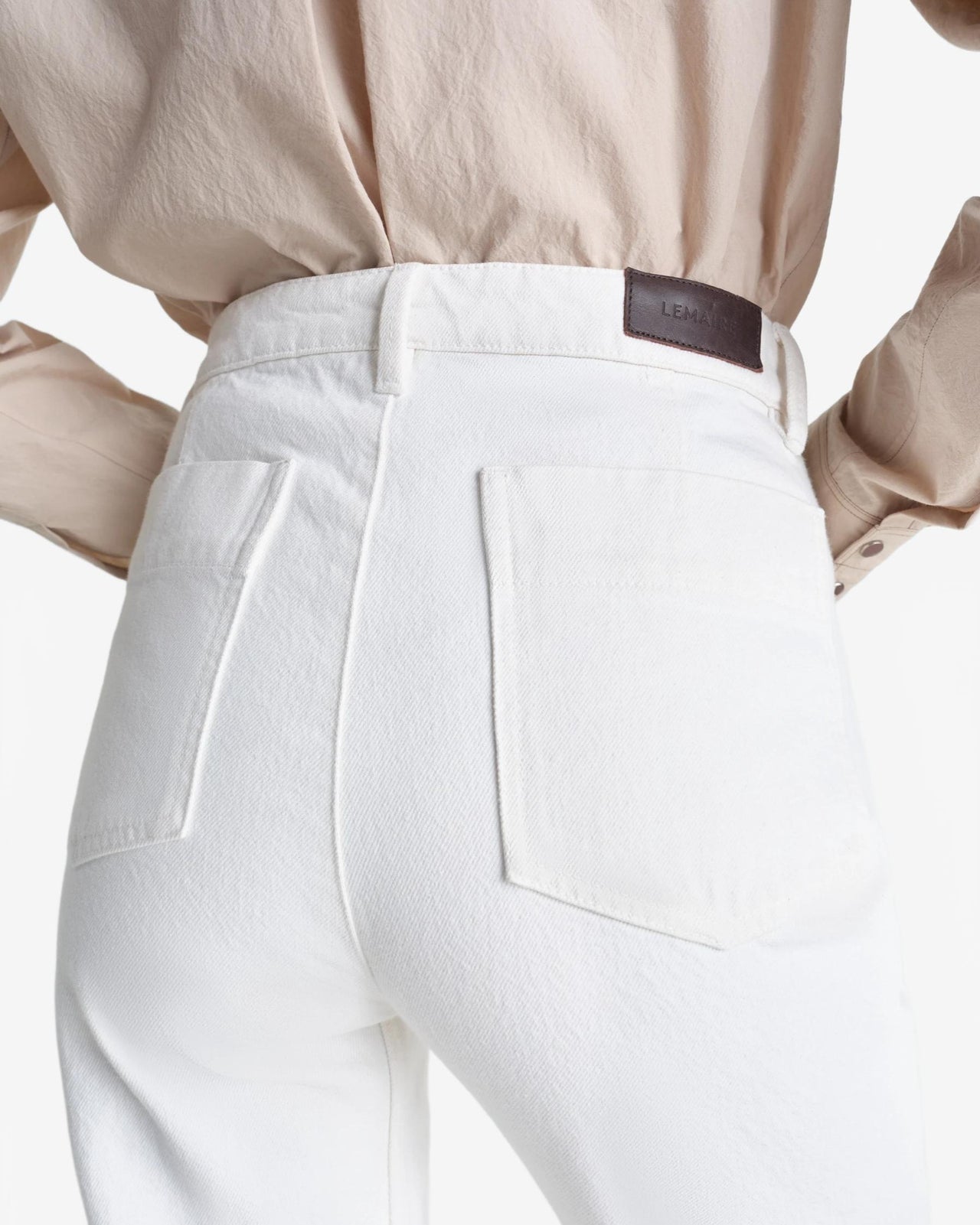 Five Pockets Twisted Pants - Lemaire - Milk