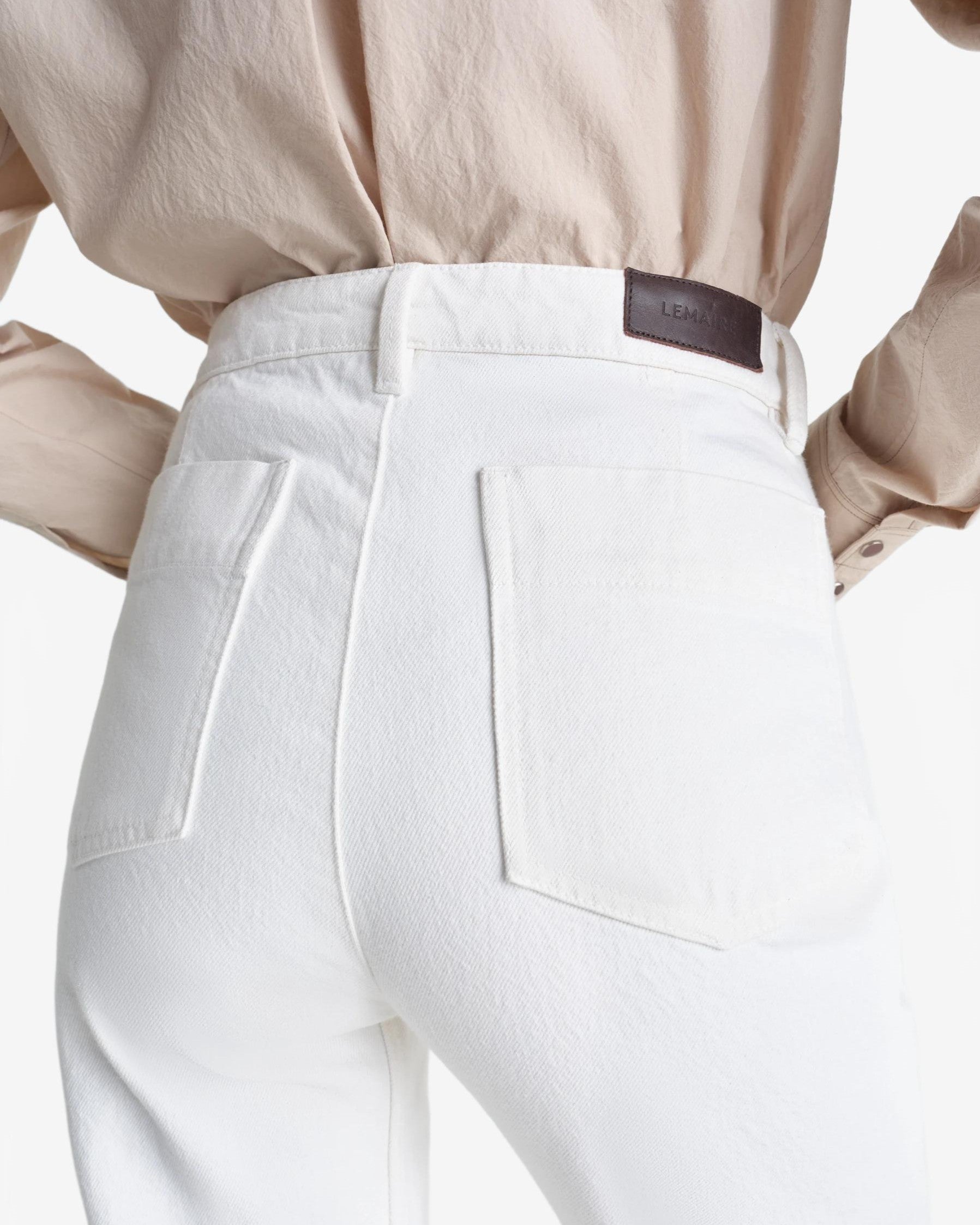 Five Pockets Twisted Pants - Lemaire - Milk