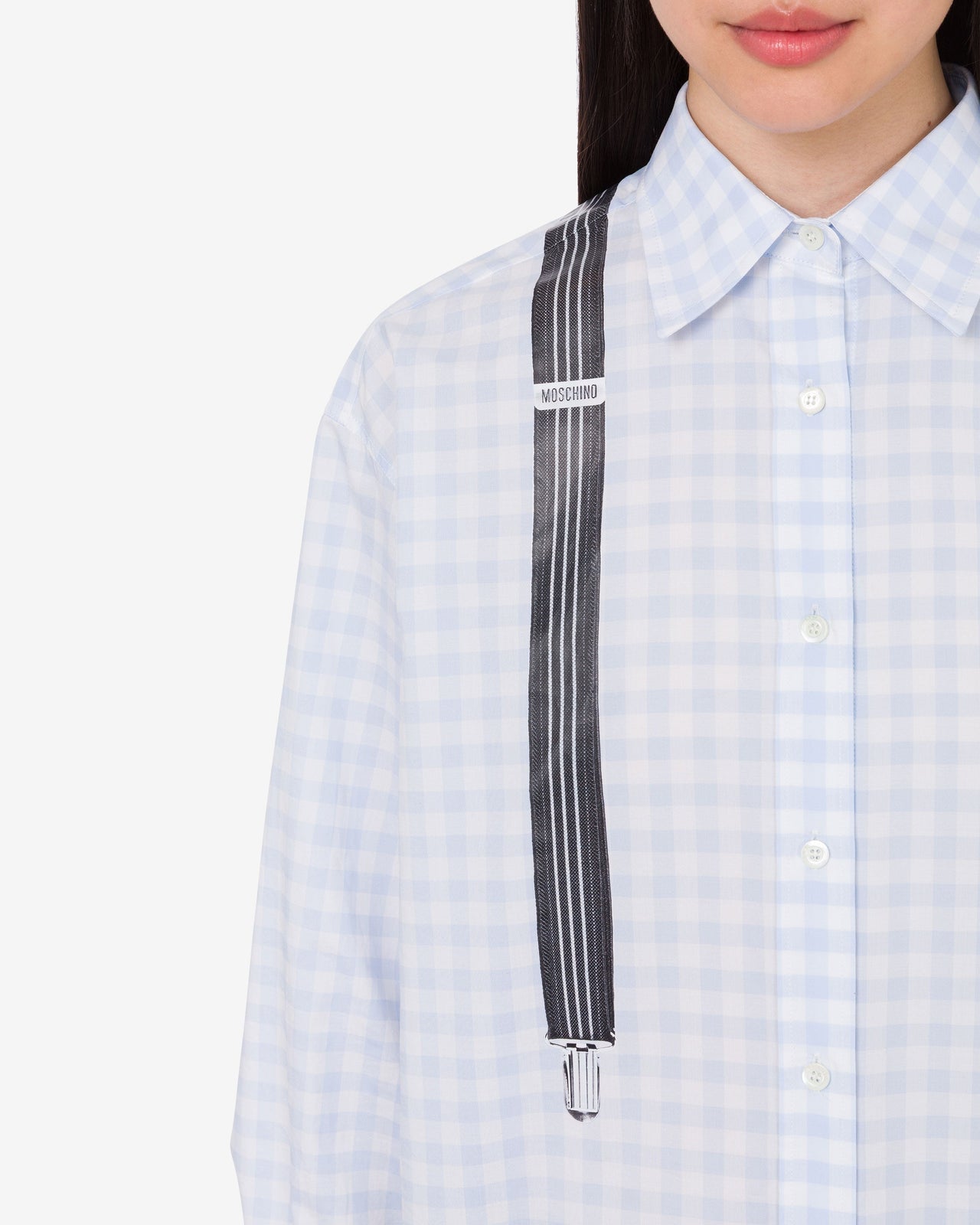 Chemise Vichy En Coton Imprimé - Moschino - Multi Violet