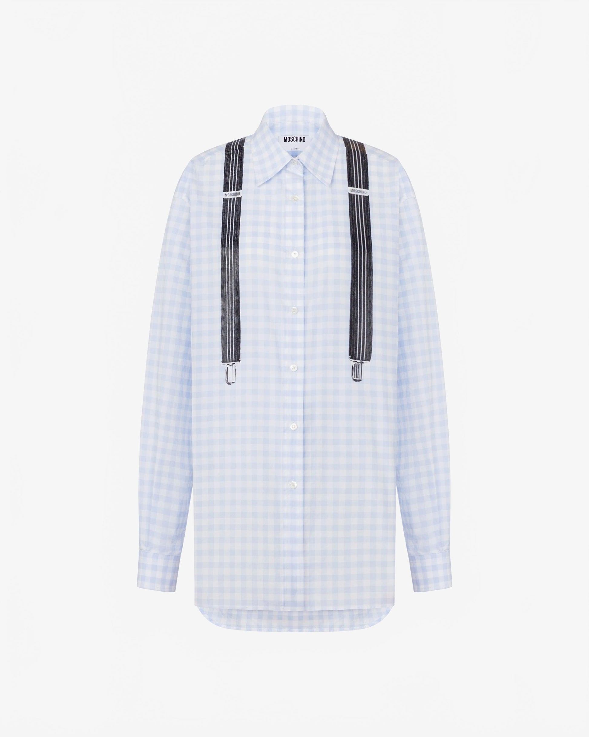 Chemise Vichy En Coton Imprimé - Moschino - Multi Violet