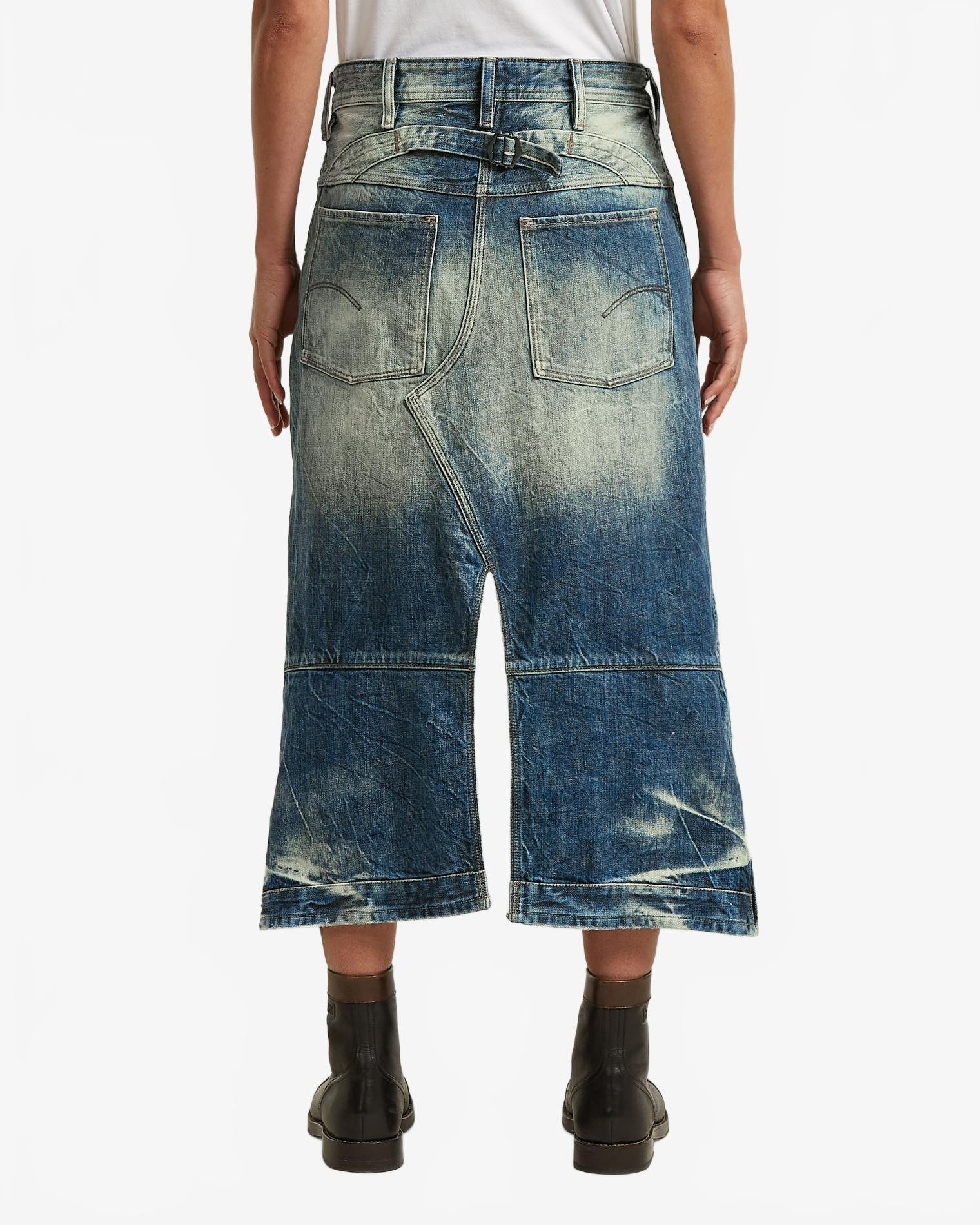 RR 3D Biker Skirt Wmn - G-Star - Bleu Fonce