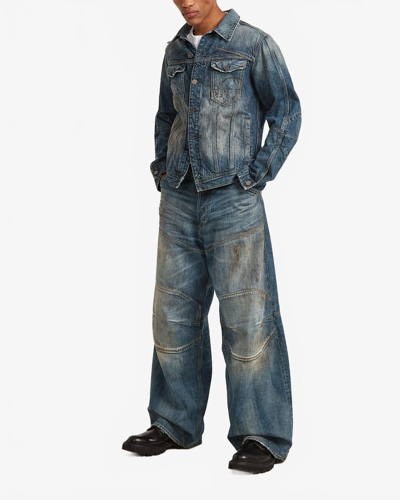 RR 5620 3D Biker Baggy - G-Star - Bleu Foncé