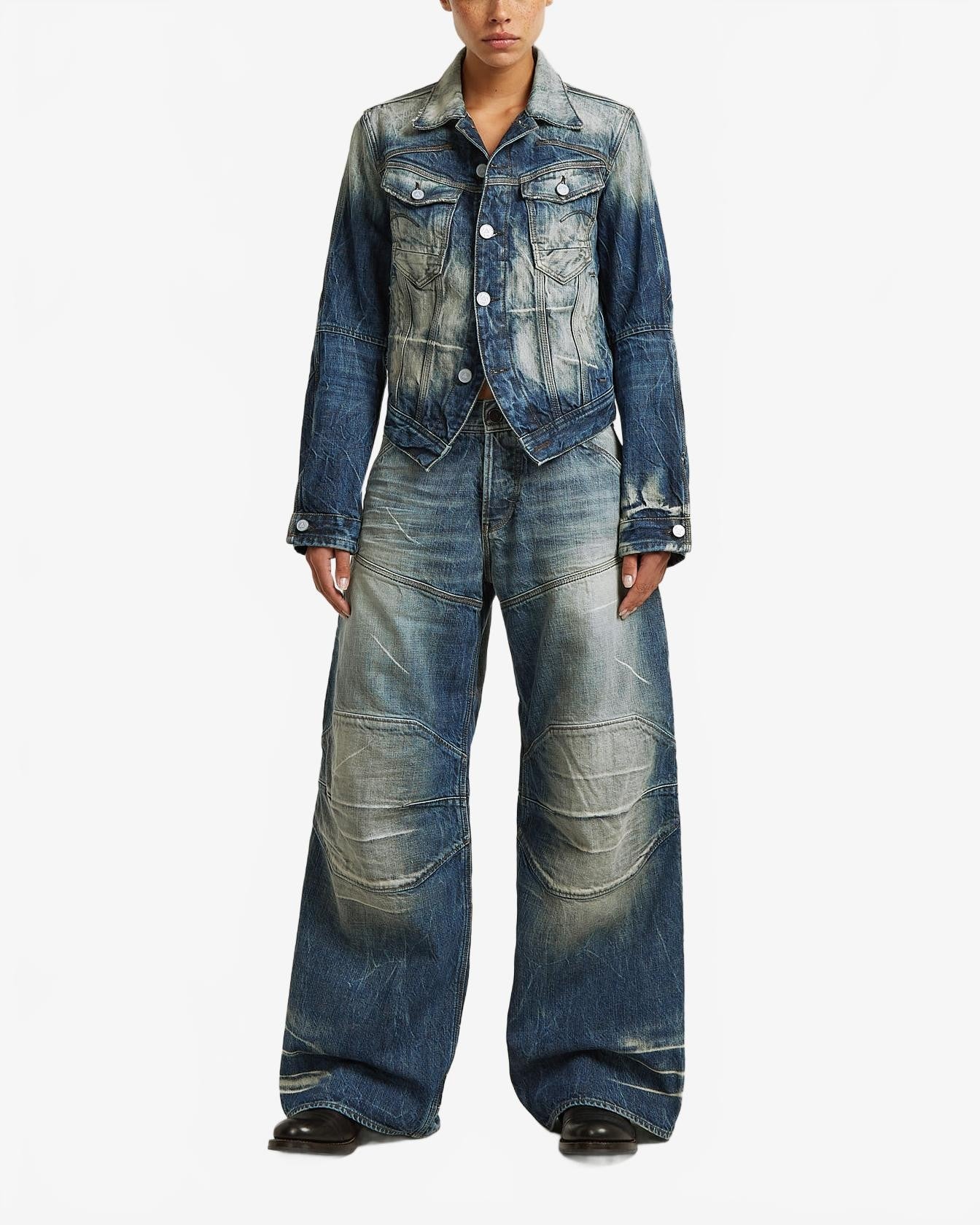 RR 5620 3D Biker Baggy Wmn - G-Star - Bleu Fonce