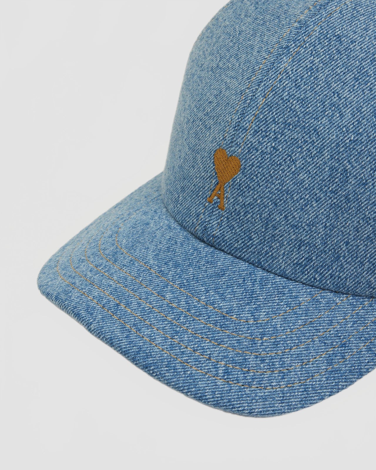 Casquette Broderie Ami De Coeur Tabac Denim - Ami - Bleu Used