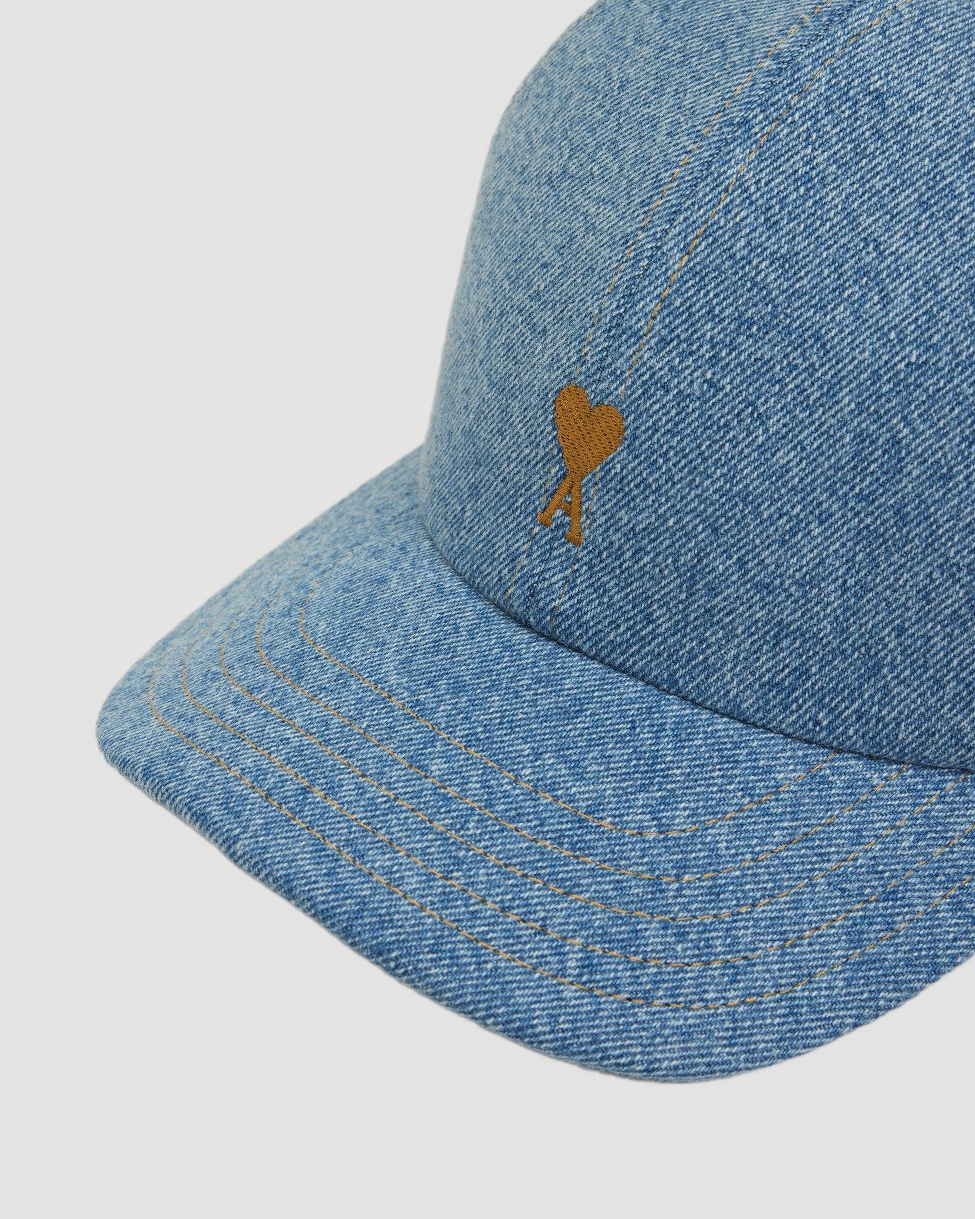 Casquette Broderie Ami De Coeur Tabac Denim - Ami - Bleu Used