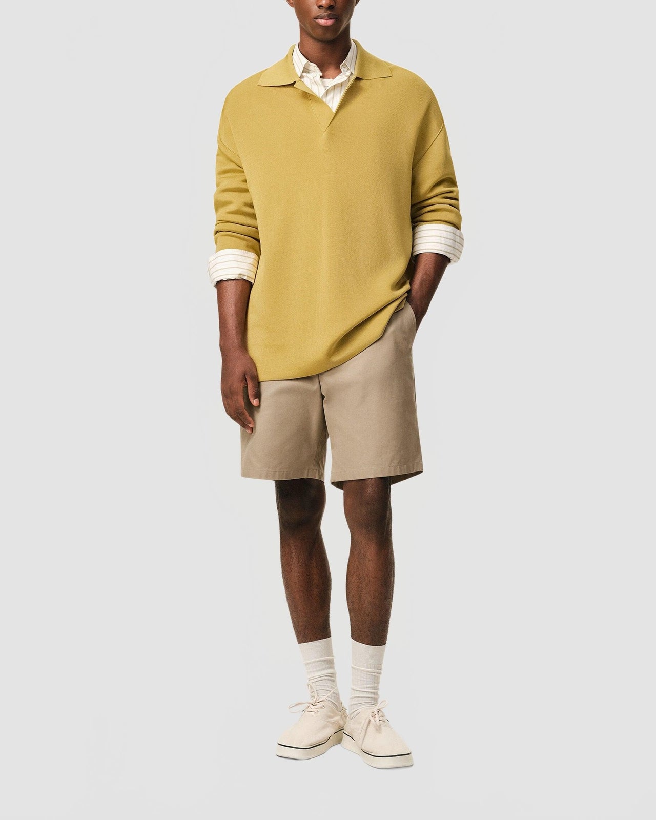 Short Taille Elastiquee Coeur Embosse - Ami - Beige Taupe