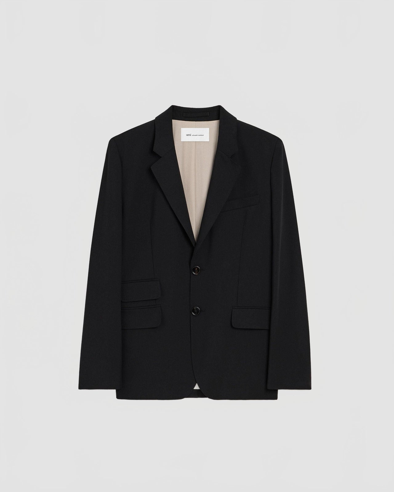 Veste Boxy Gabardine De Laine - Ami - Noir