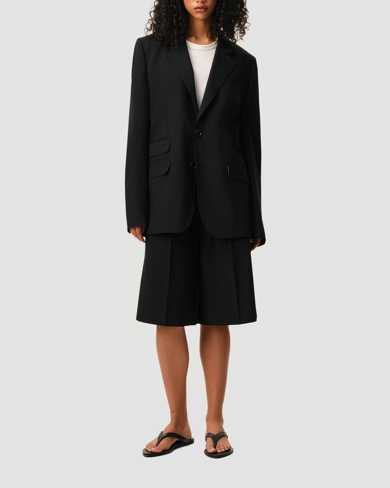 Veste Boxy Gabardine De Laine - Ami - Noir