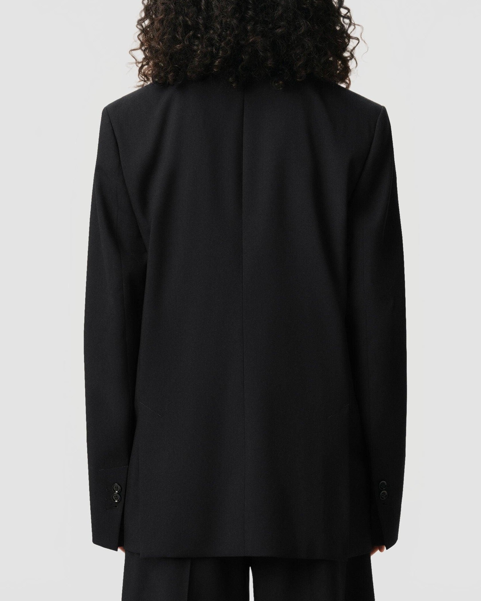 Veste Boxy Gabardine De Laine - Ami - Noir