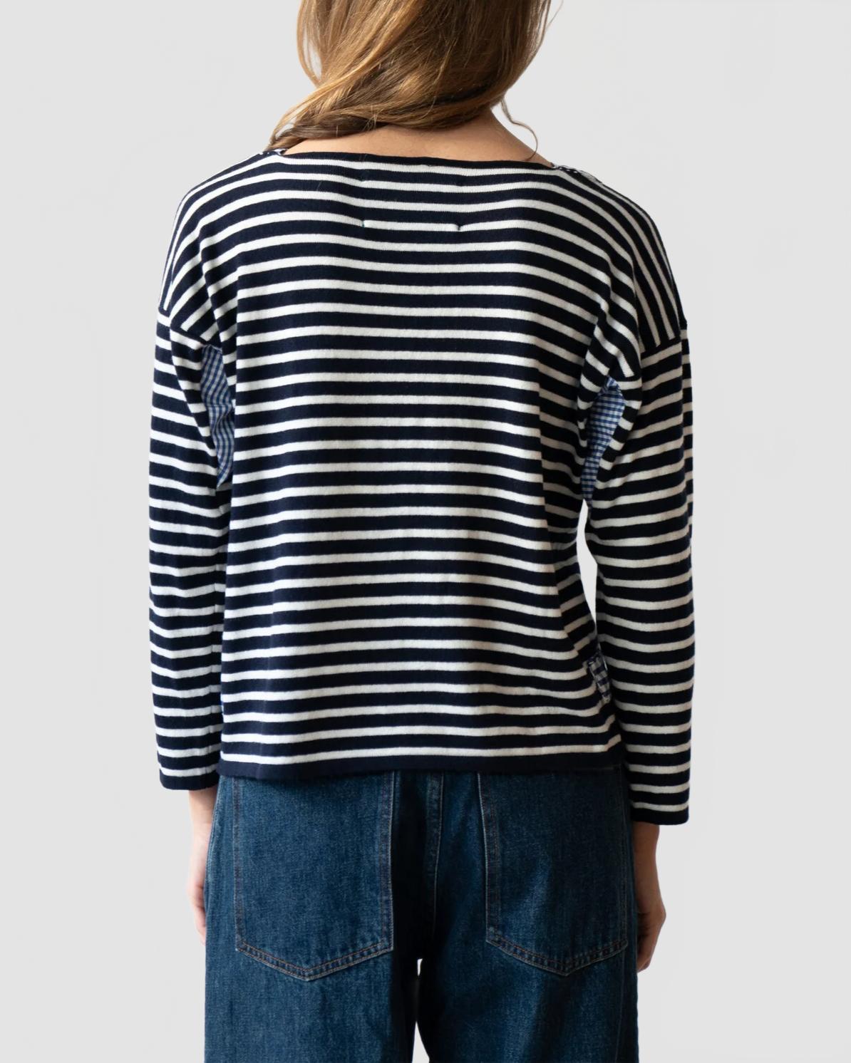 Loose 20Fit 20Striped 20Sweater 20  20La 20Fetiche 20  20Navy 20 2F 20Ecru 204