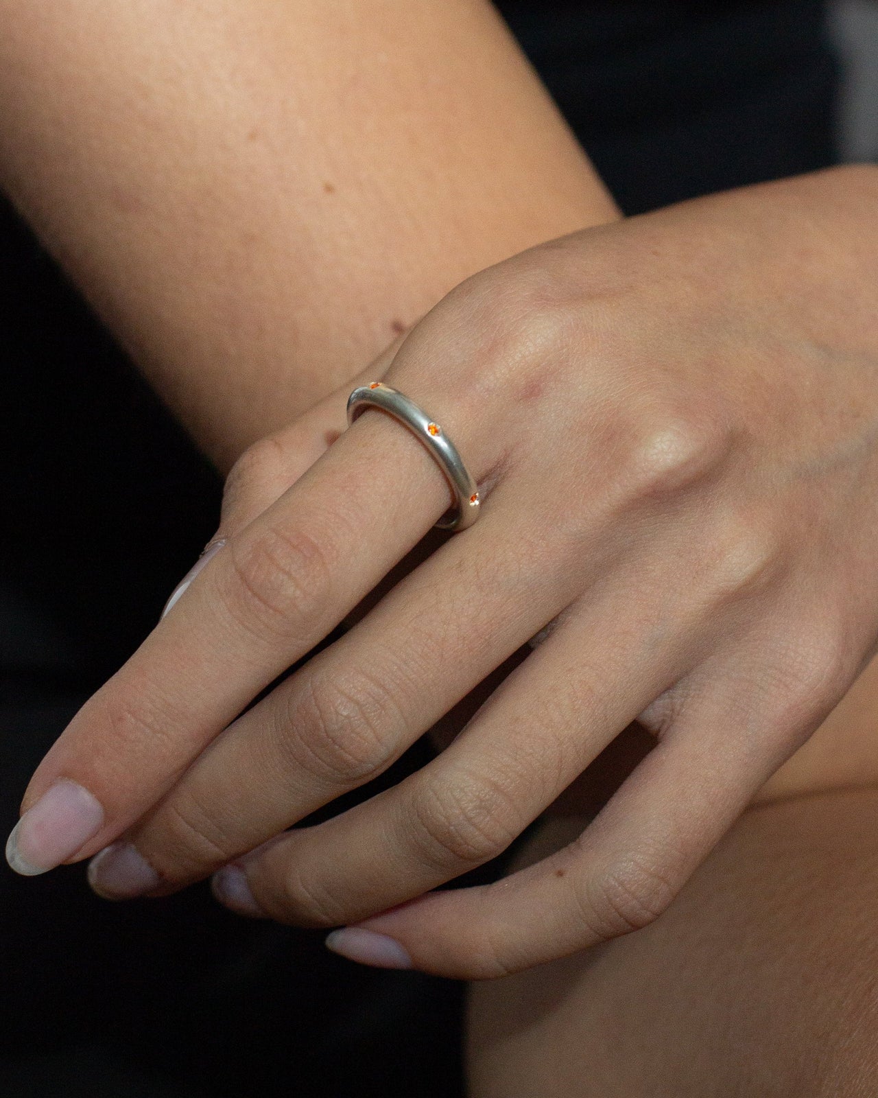 Orange stackable ring