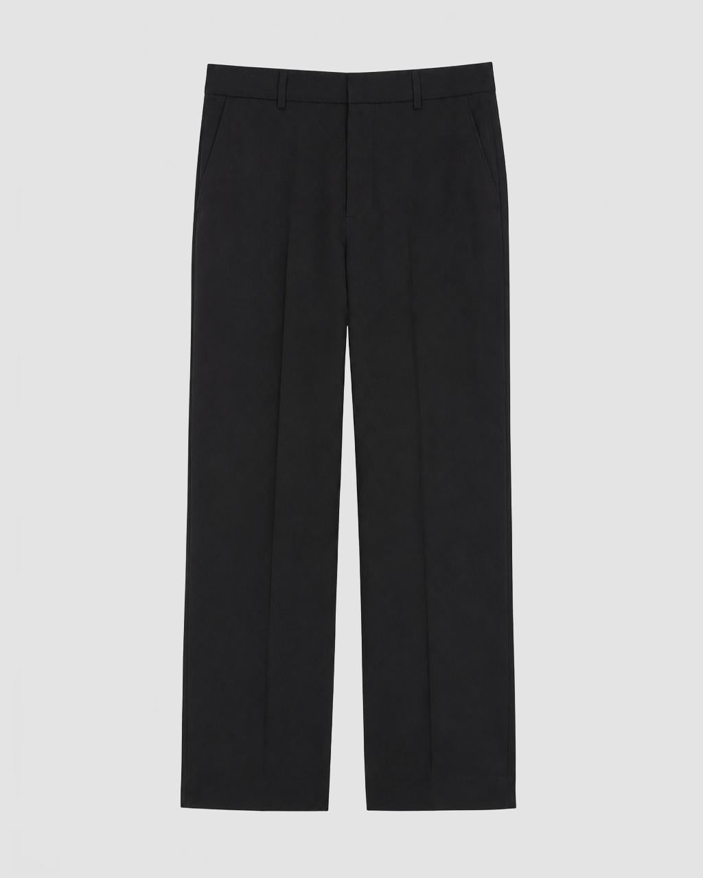 Pantalon 20Droit 20Gabardine 20De 20Viscose 20Et 20Lin 20  20Ami 20  20Noir 201