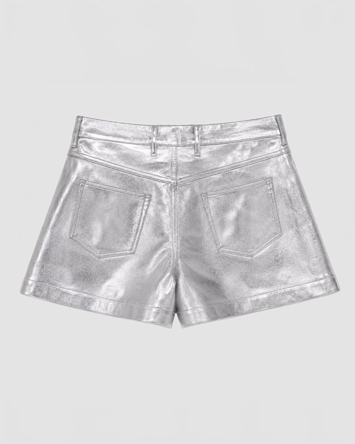 Short 20Lam C3 A9 20En 20Coton 20Enduit 20  20Rabanne 20  20Silver 202