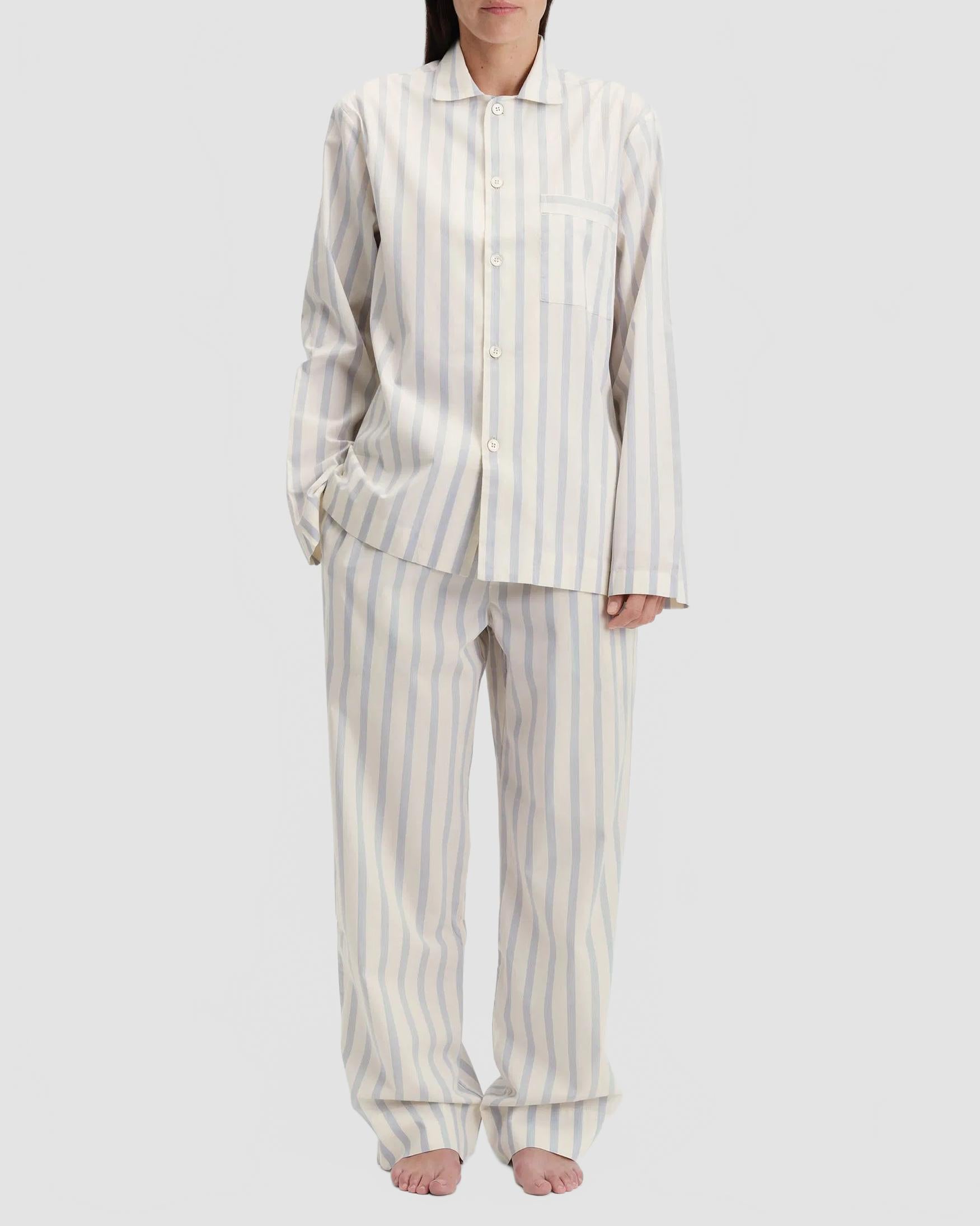 Tekla Poplin Sleepwear Hero Needle Stripes female SWT NS 2