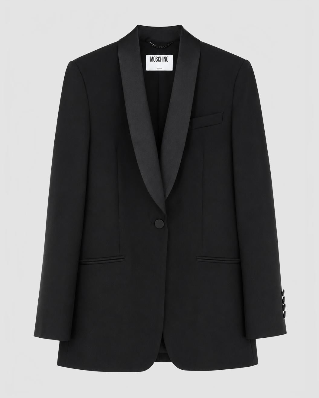 Veste 20Smoking 20En 20Tissu 20De 20Laine 20  20Moschino 20  20Multi 20Black 201