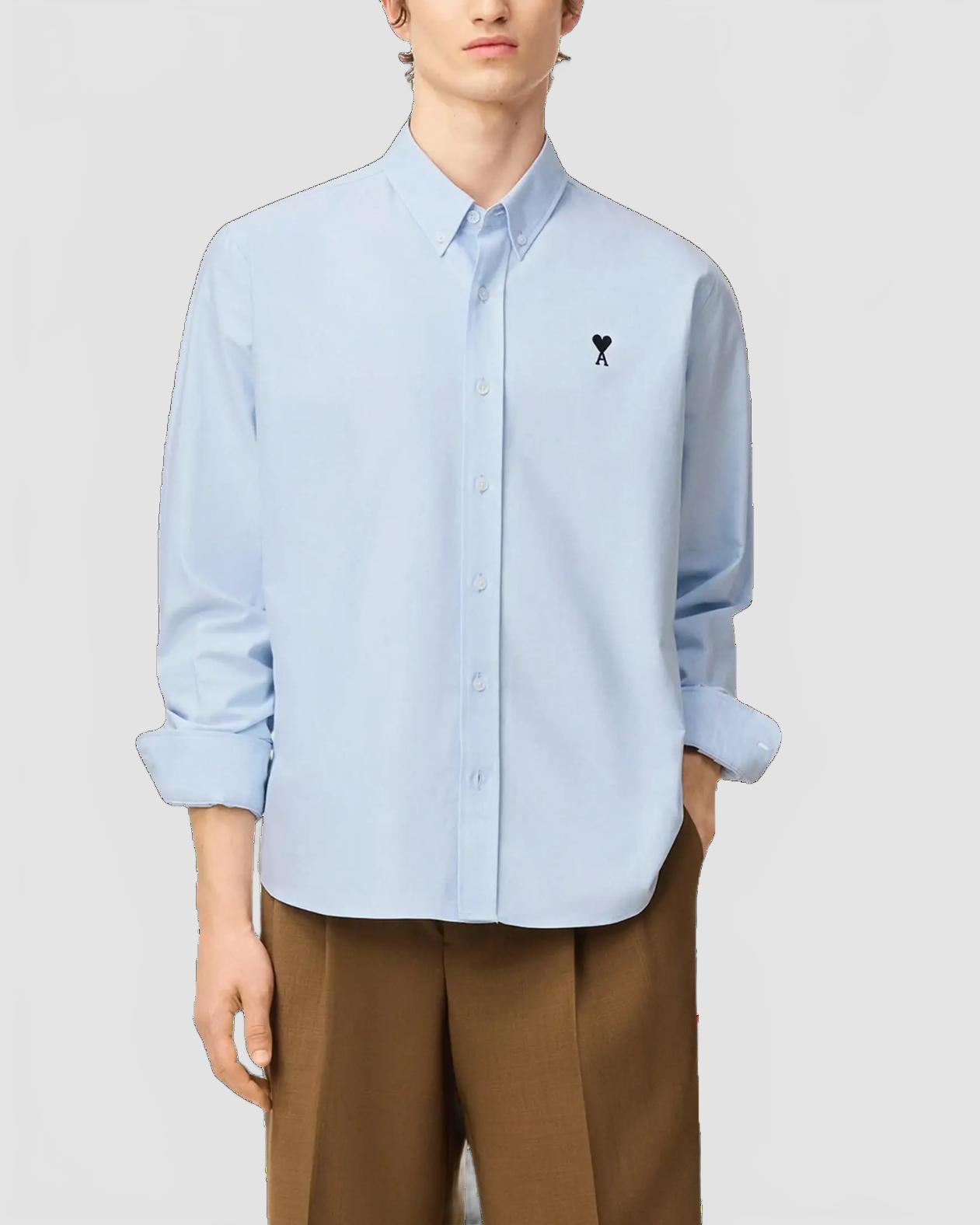 ami chemise bleu en coton bleu ciel 6211714