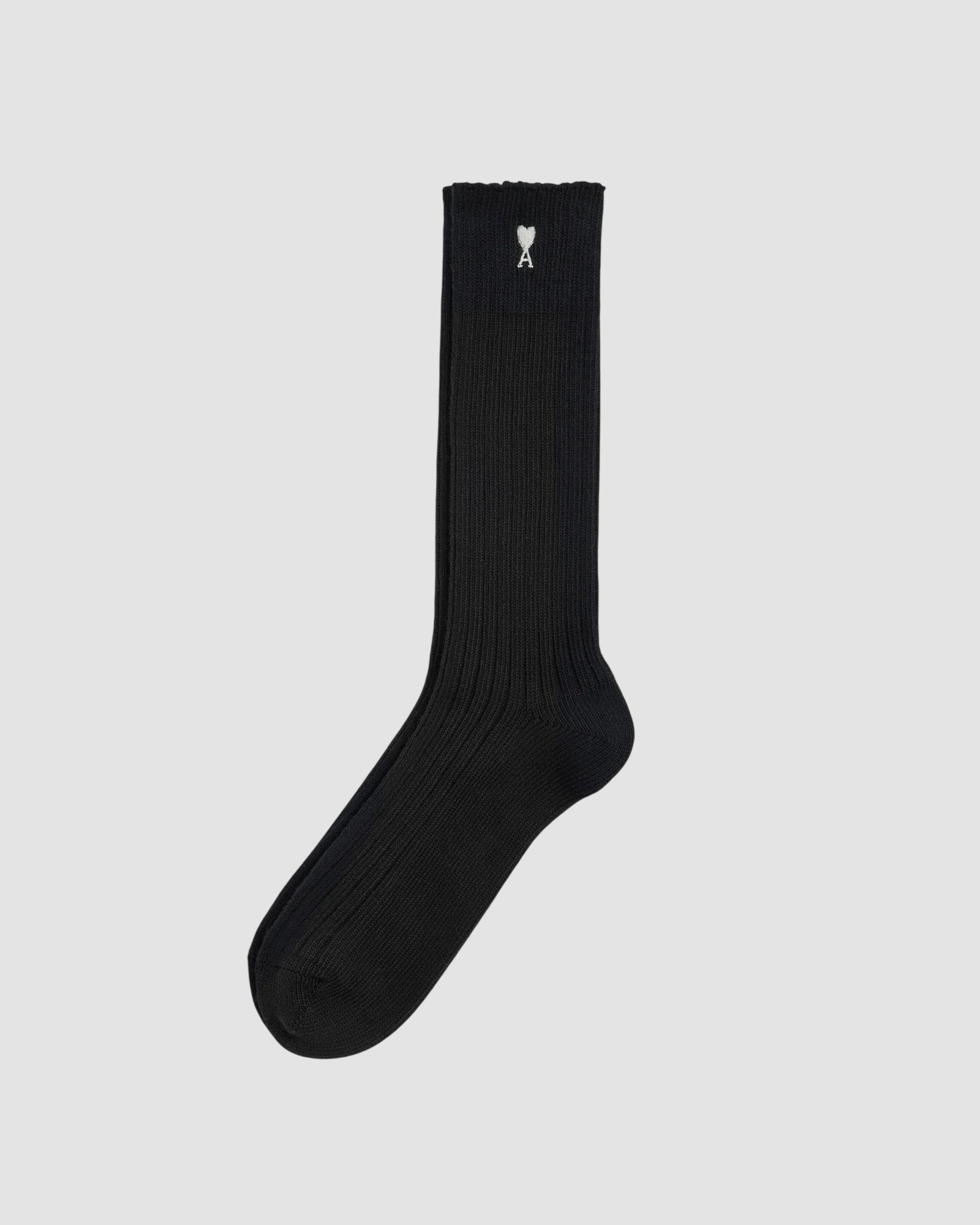 ami de coeur embroidery socks   ami   black 1