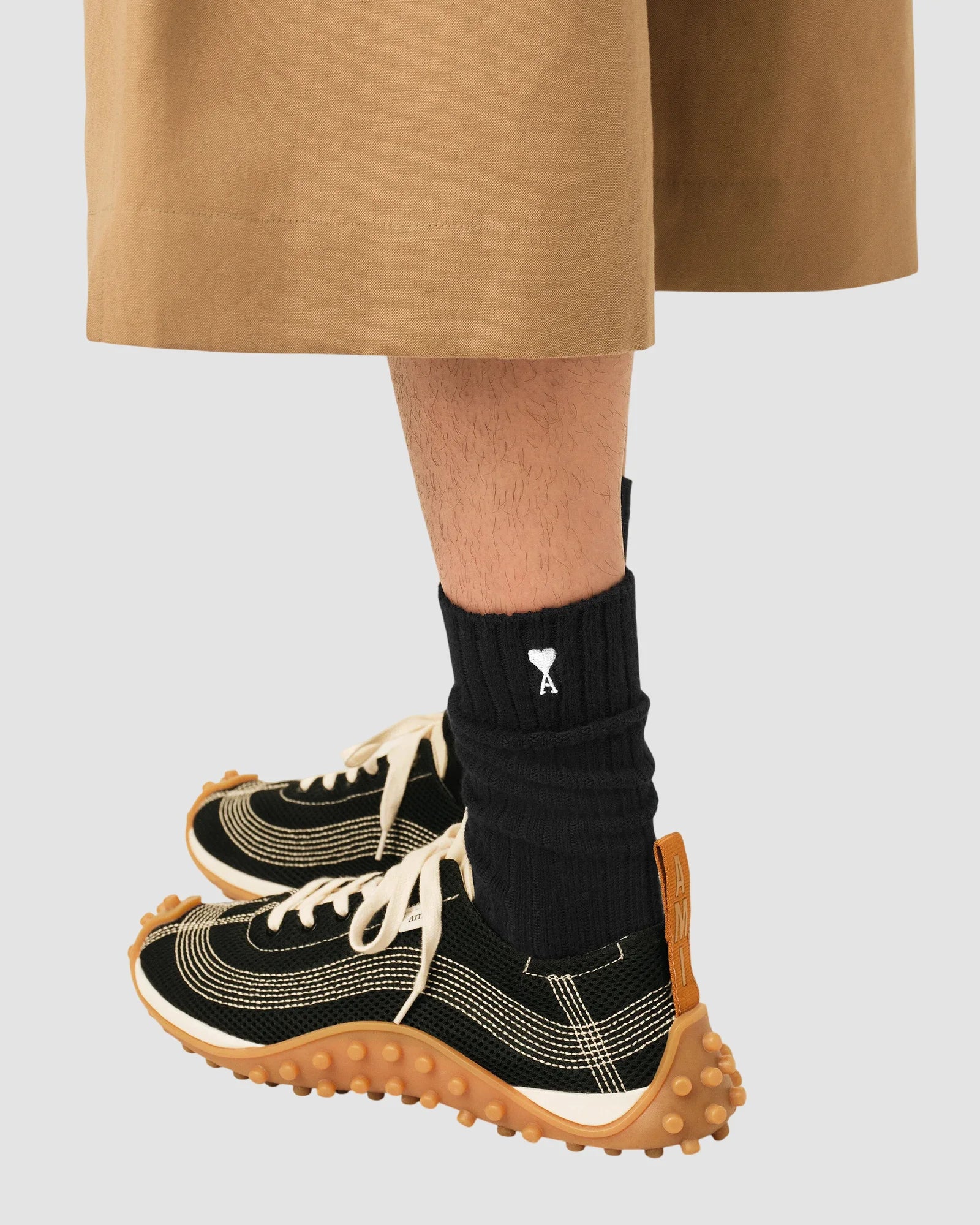 ami de coeur embroidery socks   ami   black 2