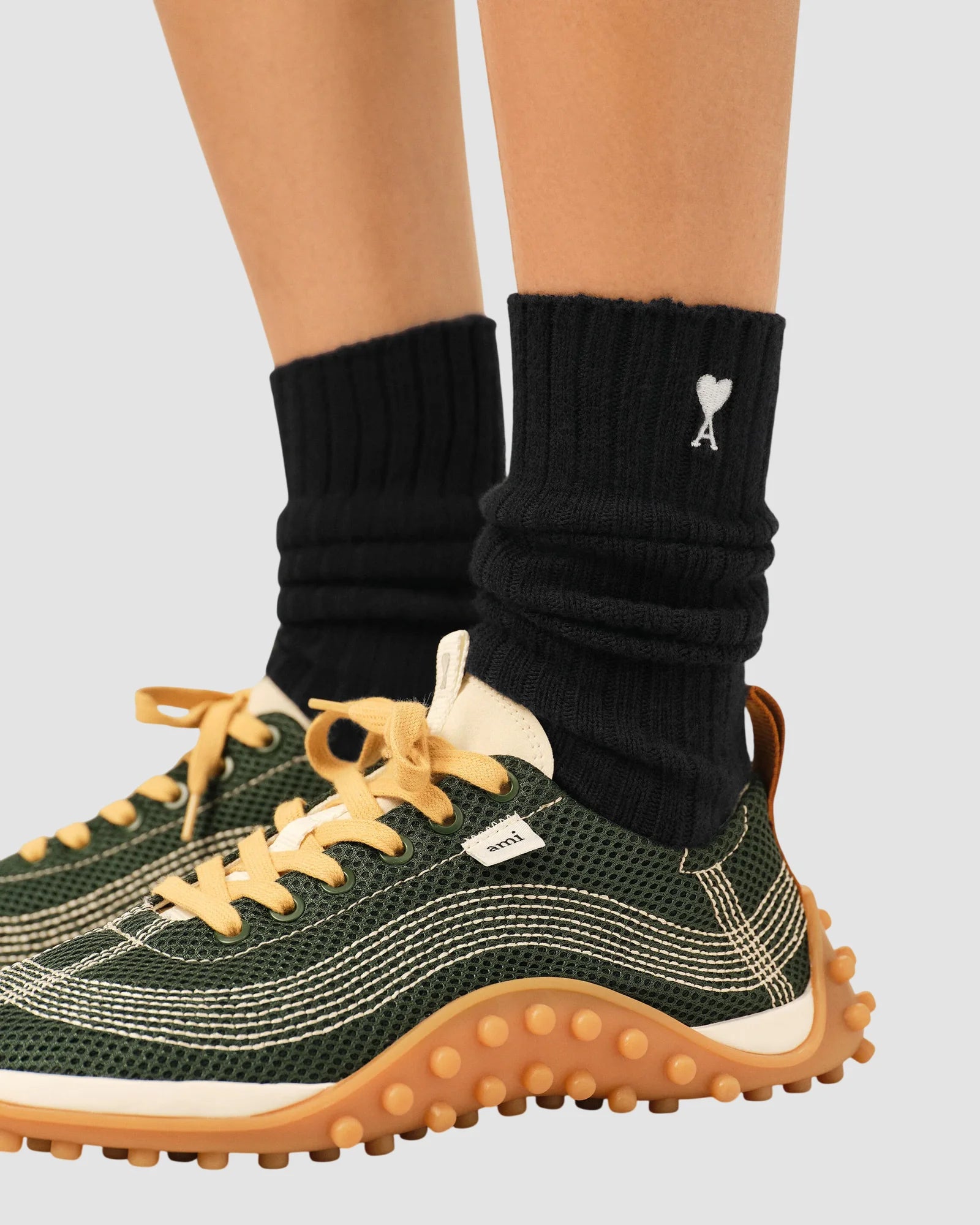 ami de coeur embroidery socks   ami   black 4