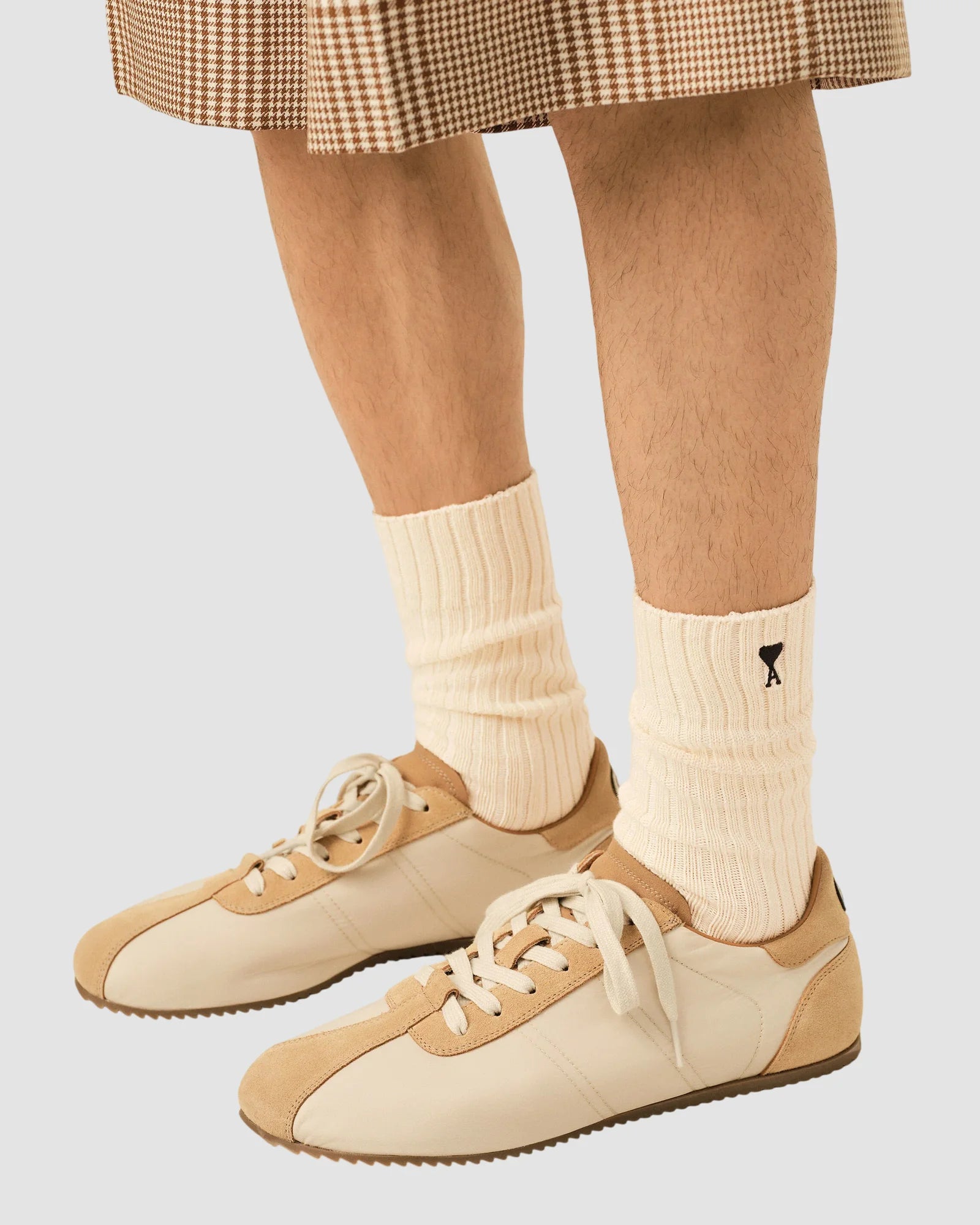 ami de coeur embroidery socks   ami   ivory 2