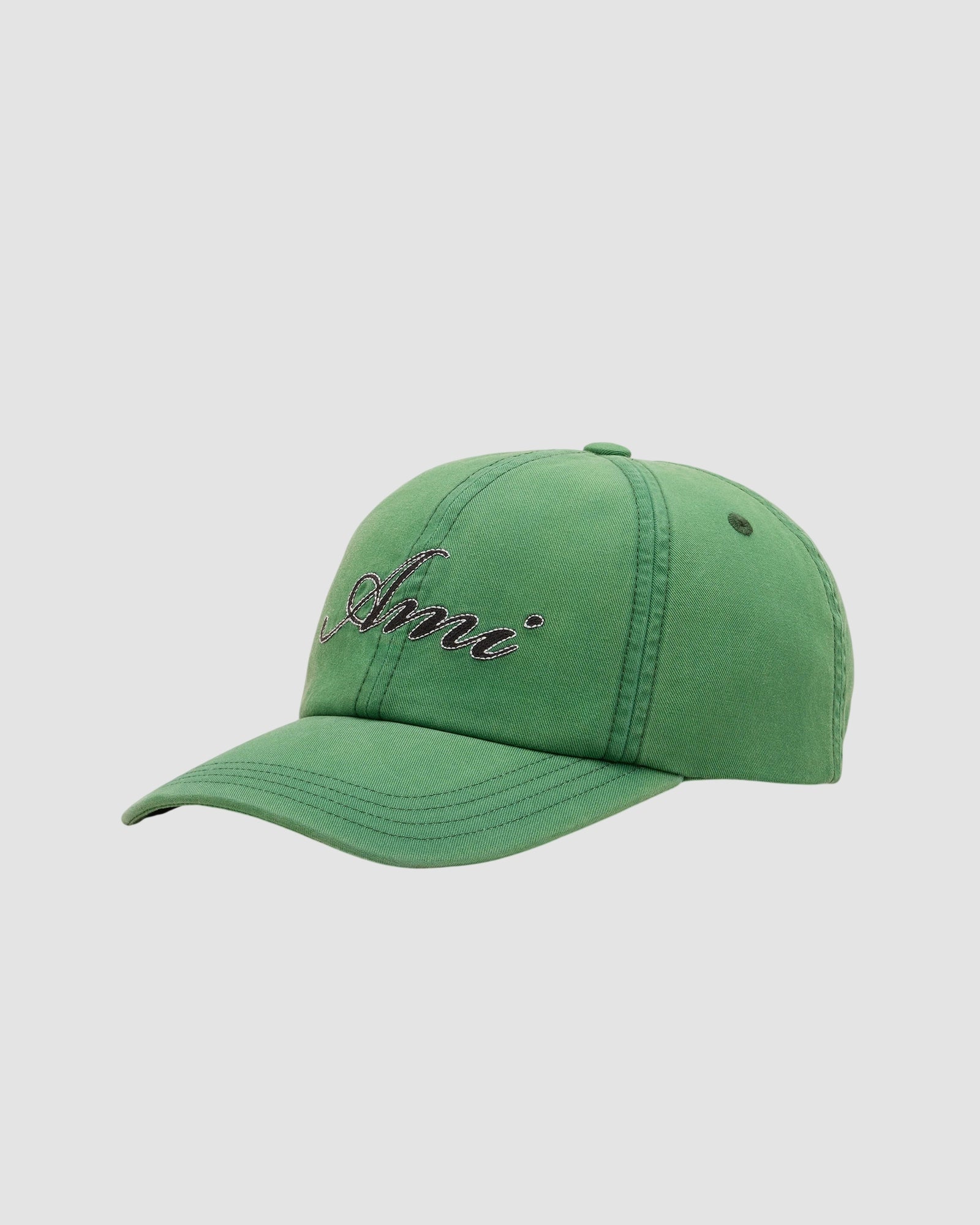ami embroidery cap   ami   green bottle washed 2