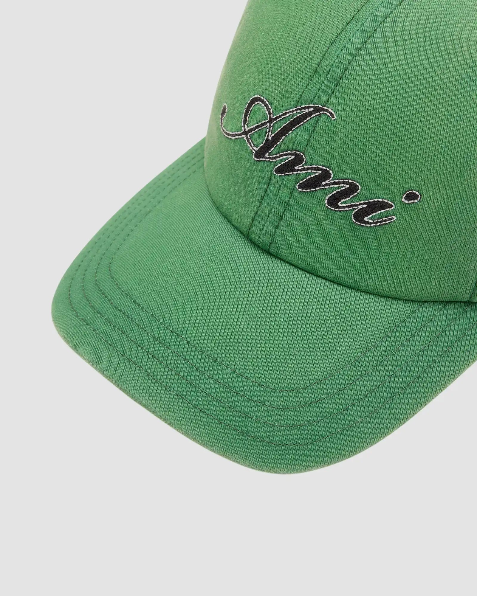 ami embroidery cap   ami   green bottle washed 3