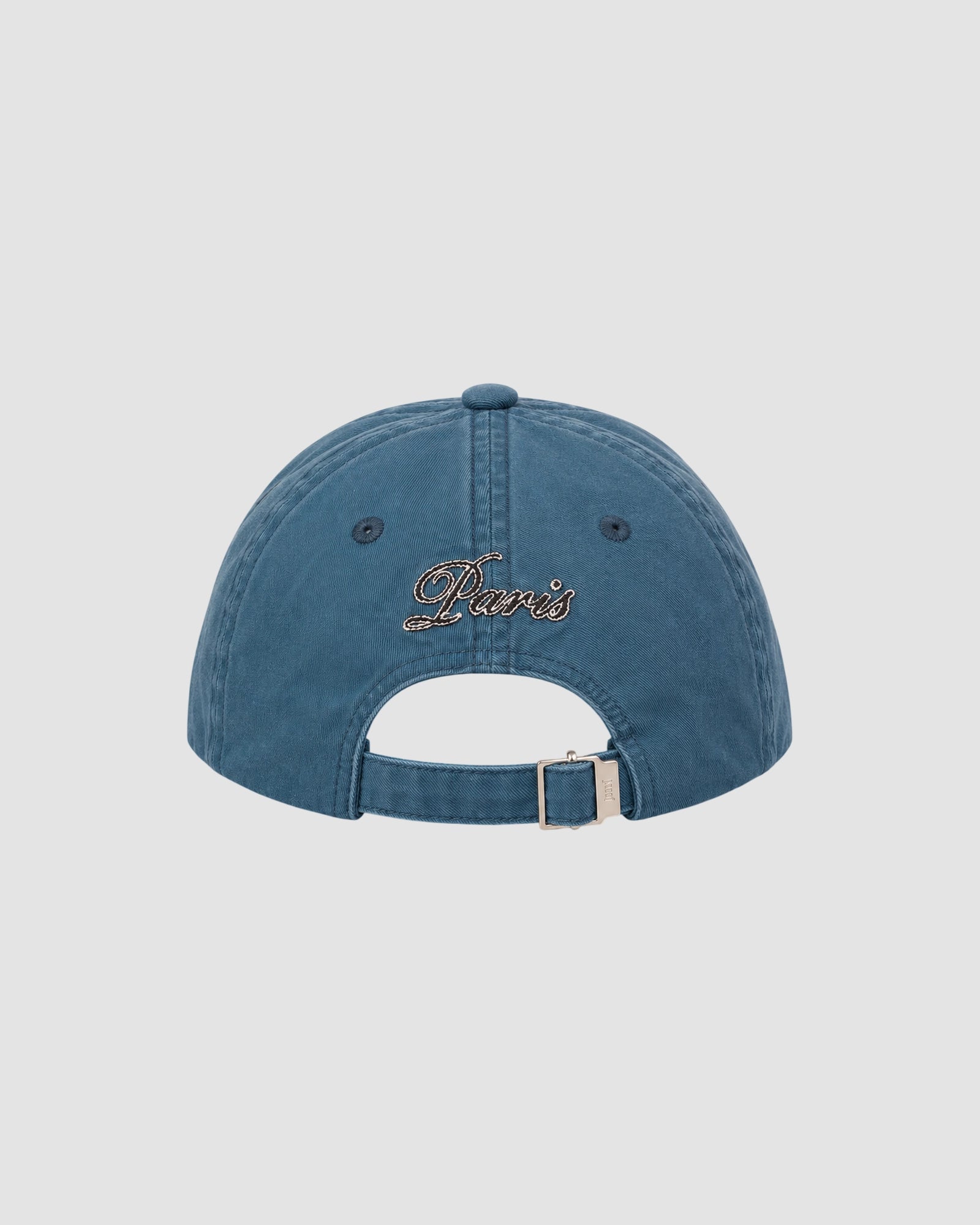 ami paris embroidery cap   royal blue washed 2