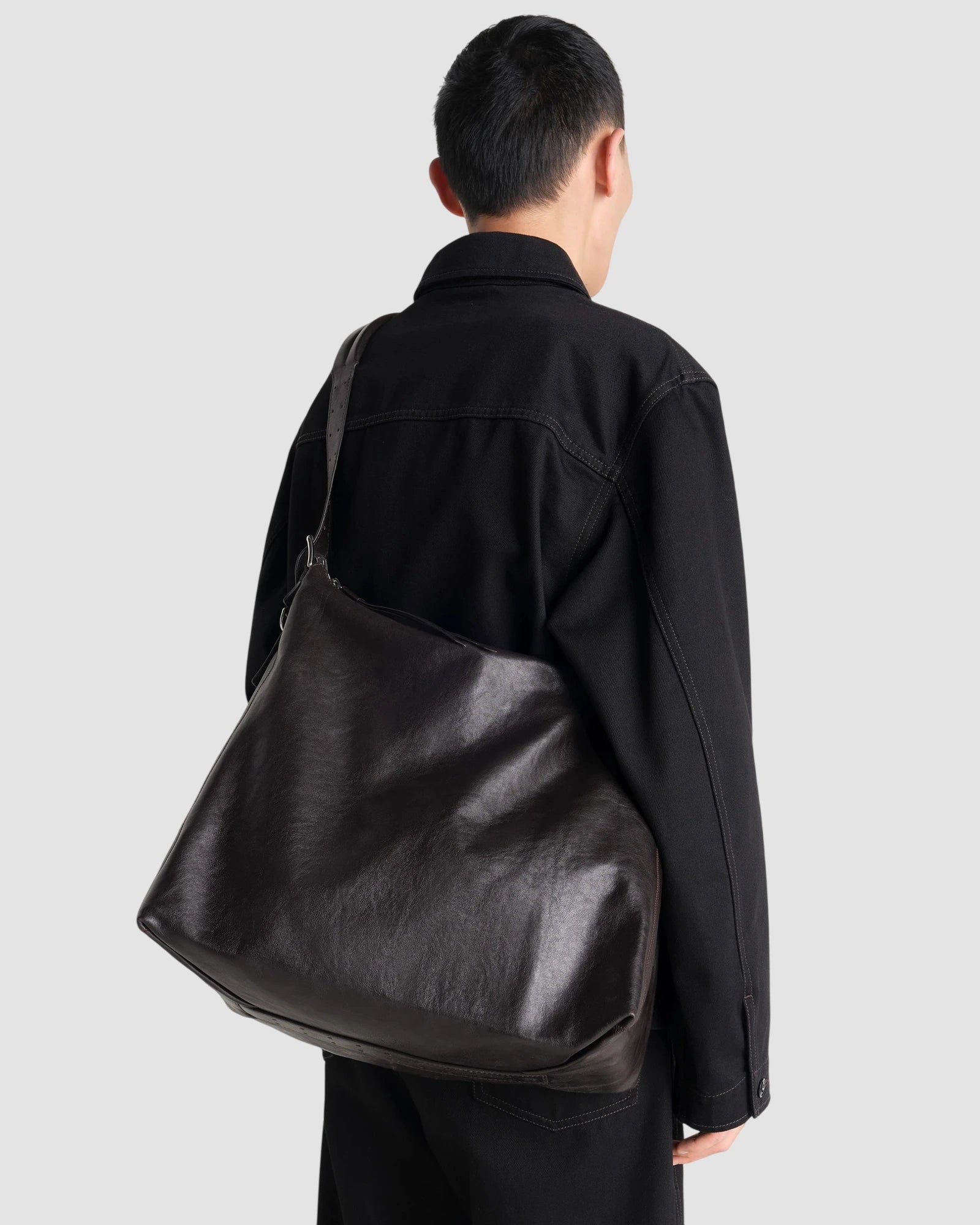 belted hobo bag   lemaire   dark chocolate 2