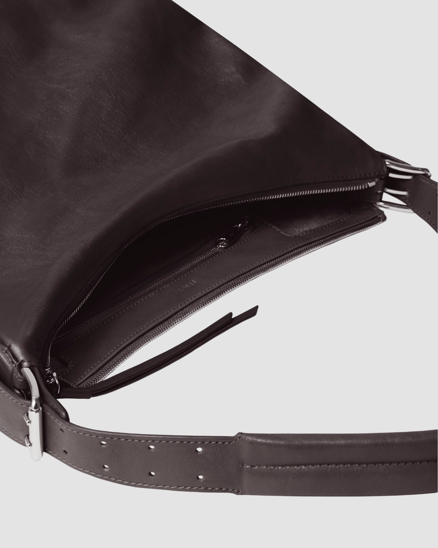 belted hobo bag   lemaire   dark chocolate 4
