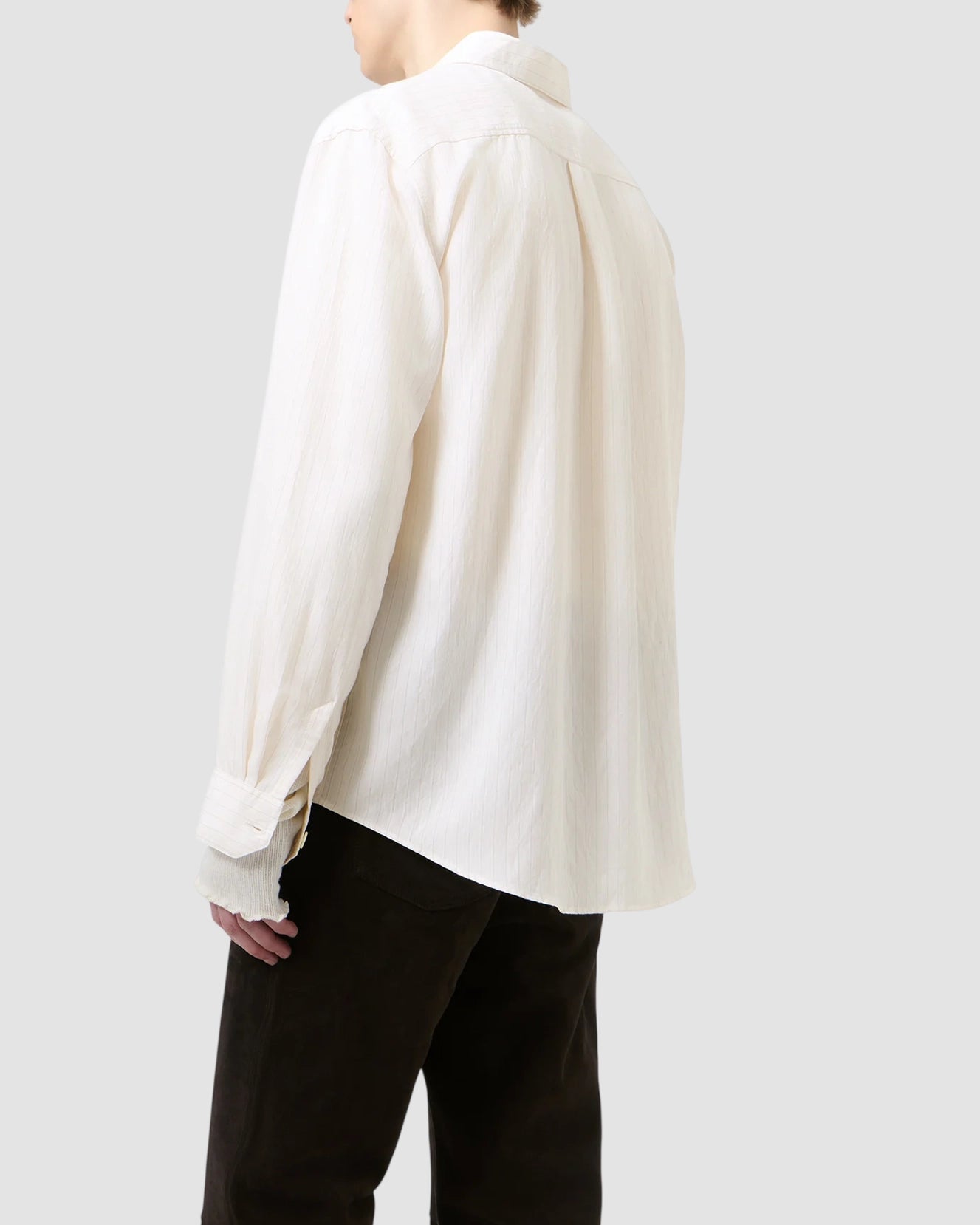 beyond shirt   our legacy   cream stripe ceremony viscose 3