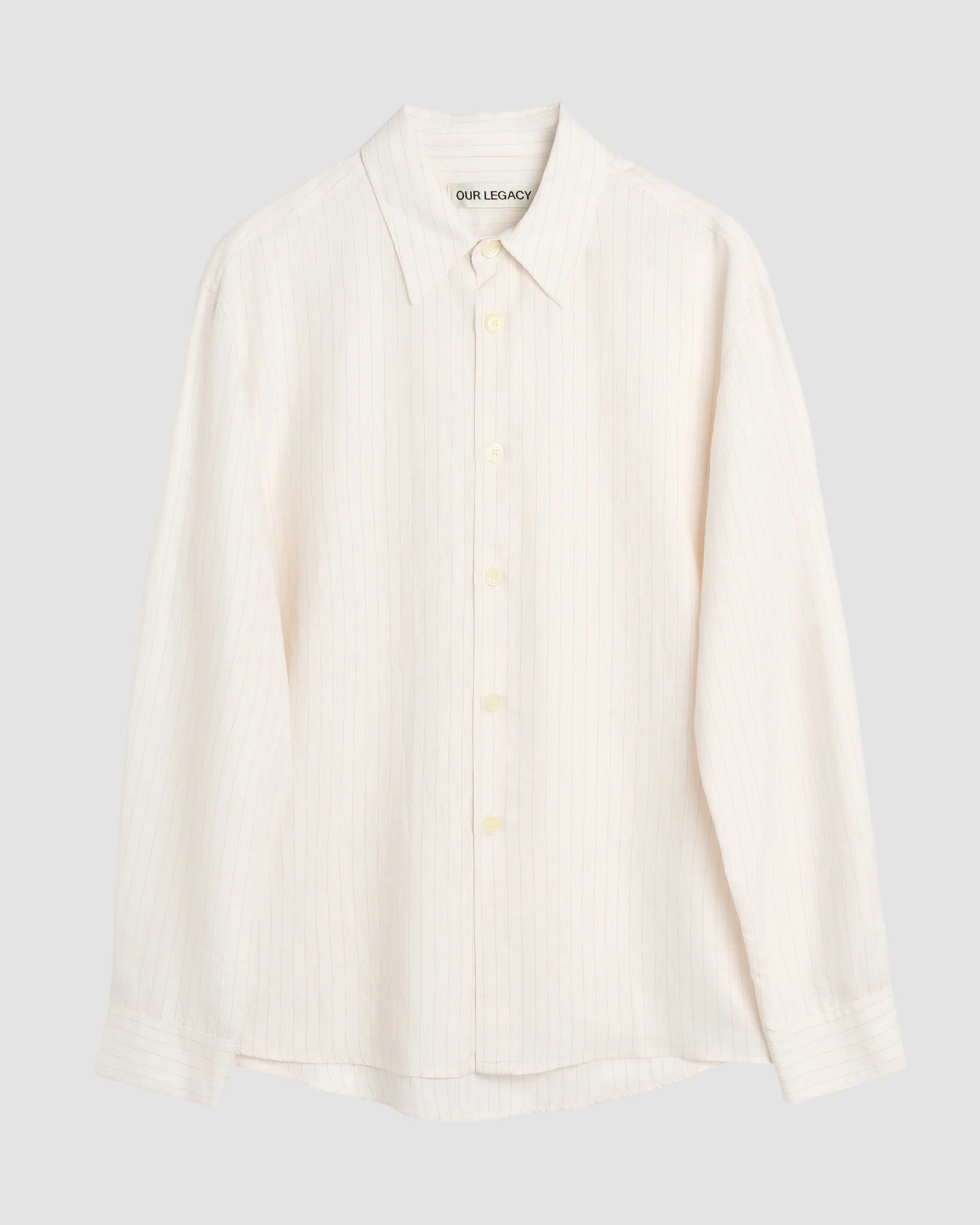 beyond shirt   our legacy   cream stripe ceremony viscose 6