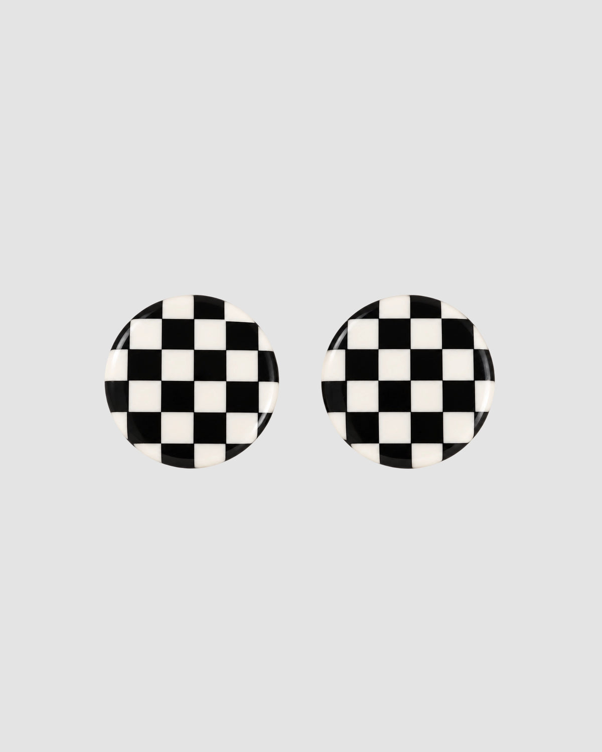 boucle d oreilles damier   black white 1