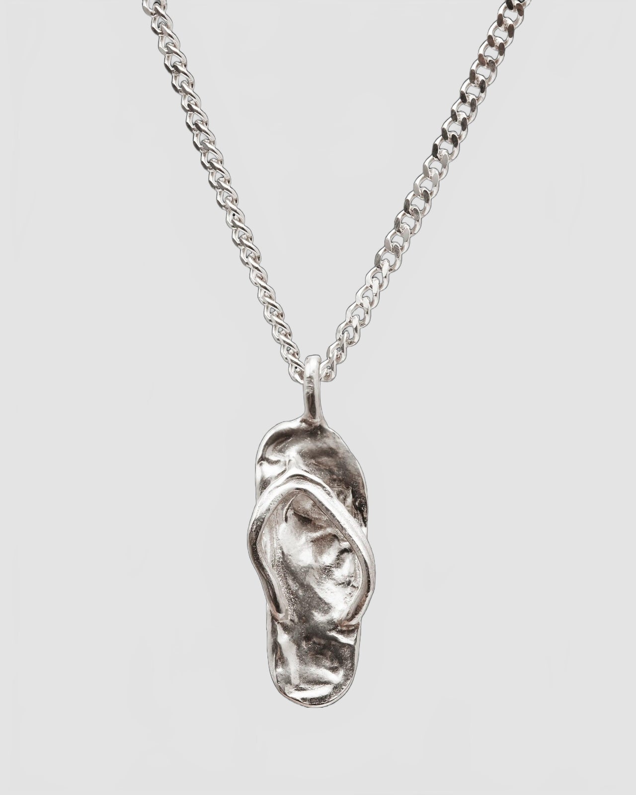 chancla necklace silver 1