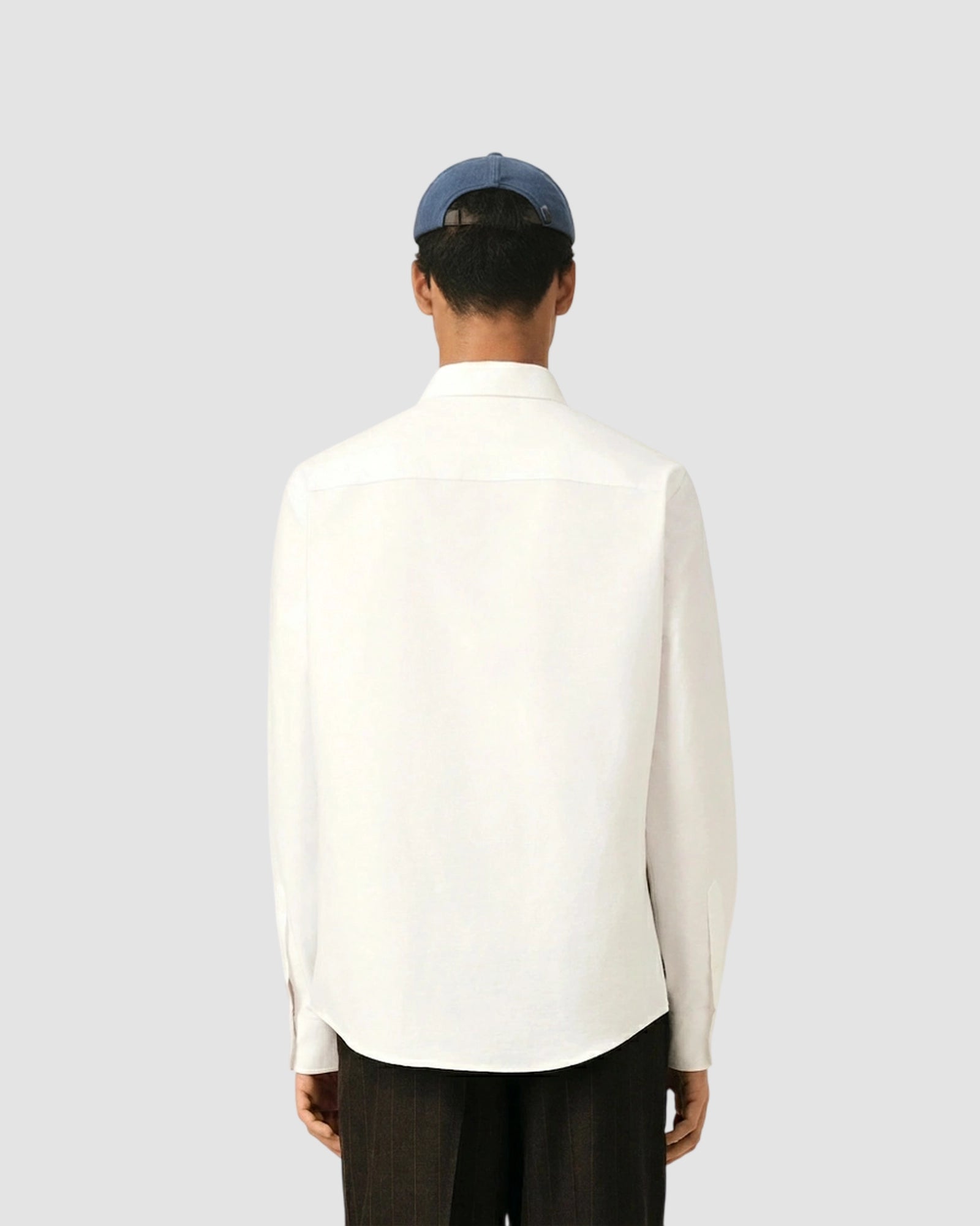 contrasted ami de coeur button down collar classic fit shirt   ami   natural white 4