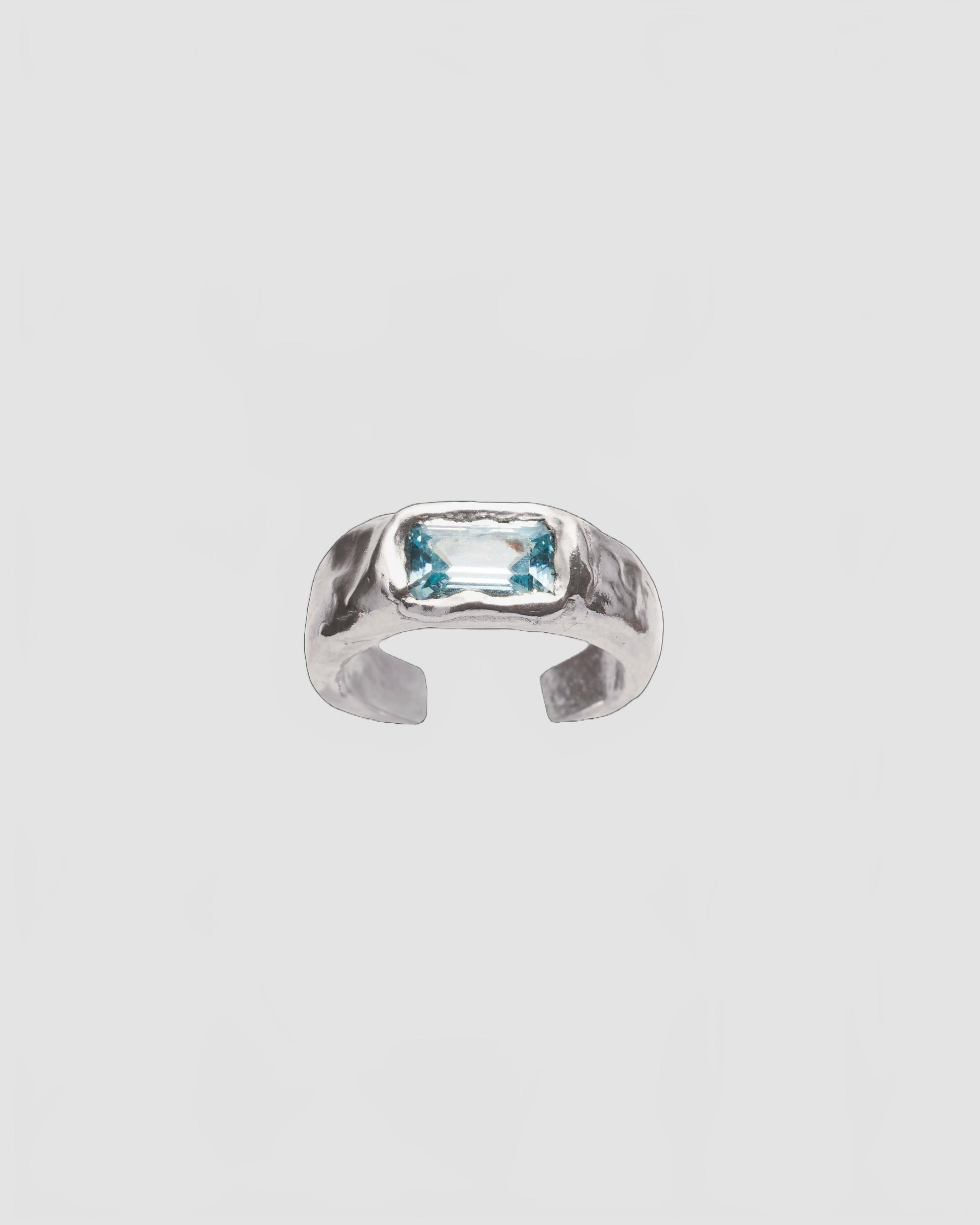 costa blue toe ring silver  1 