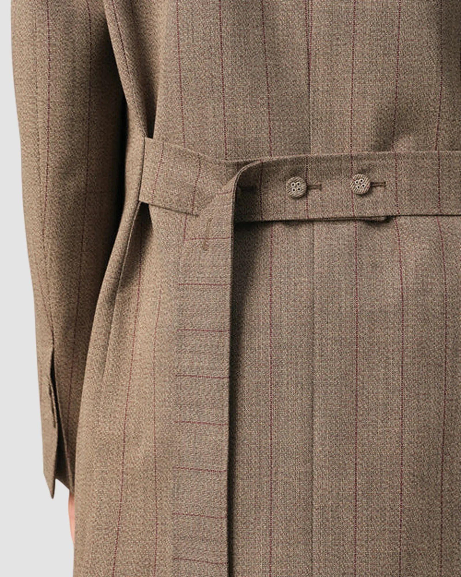 double breasted boxy blazer with martingale   ami   choco brown ruby red 4