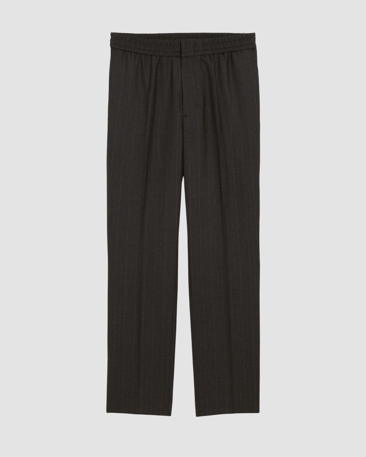 elasticated waist trousers   ami   carbone grey choco brown 1