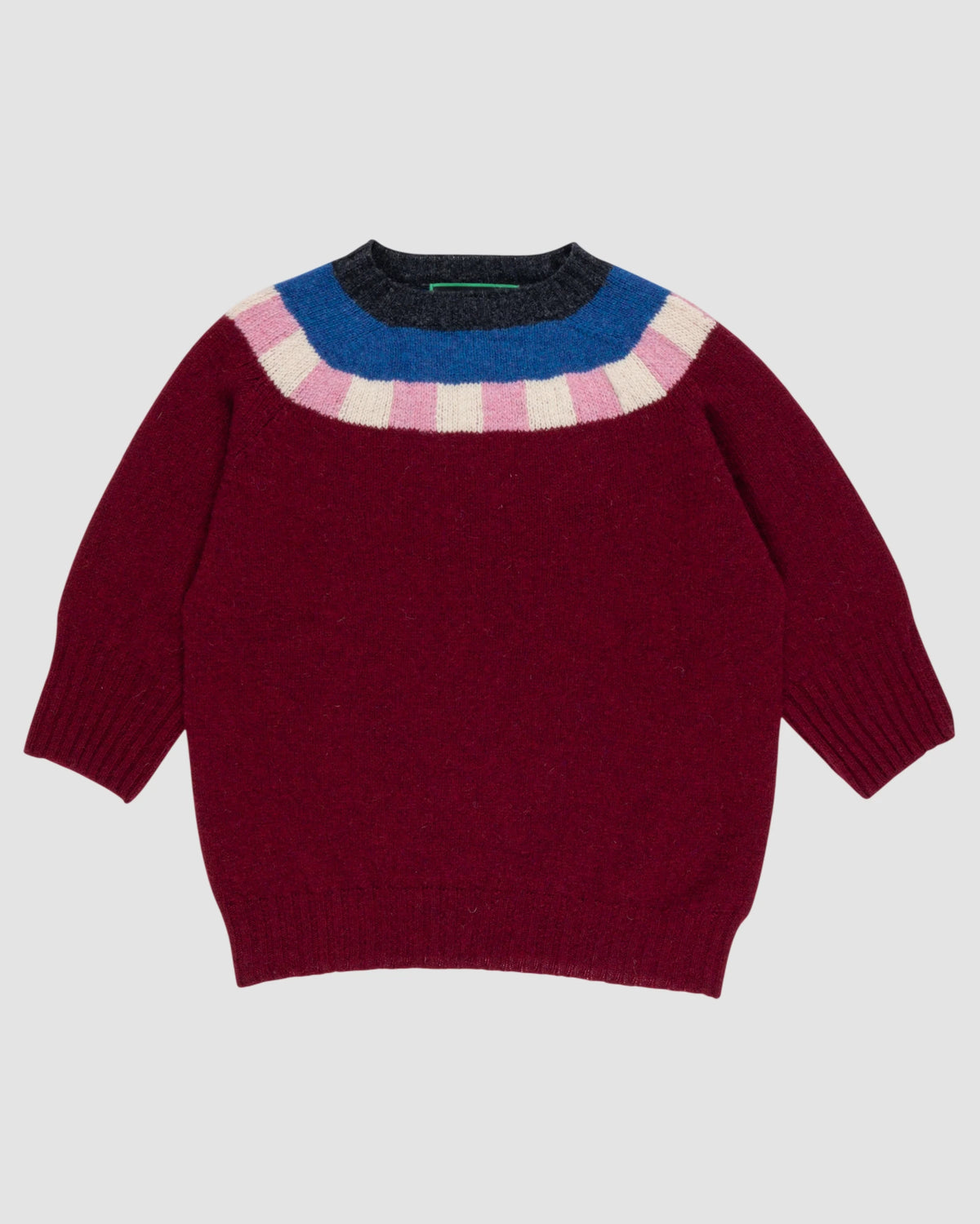 fairisle shetland sweater   la fetiche   burgundy 1