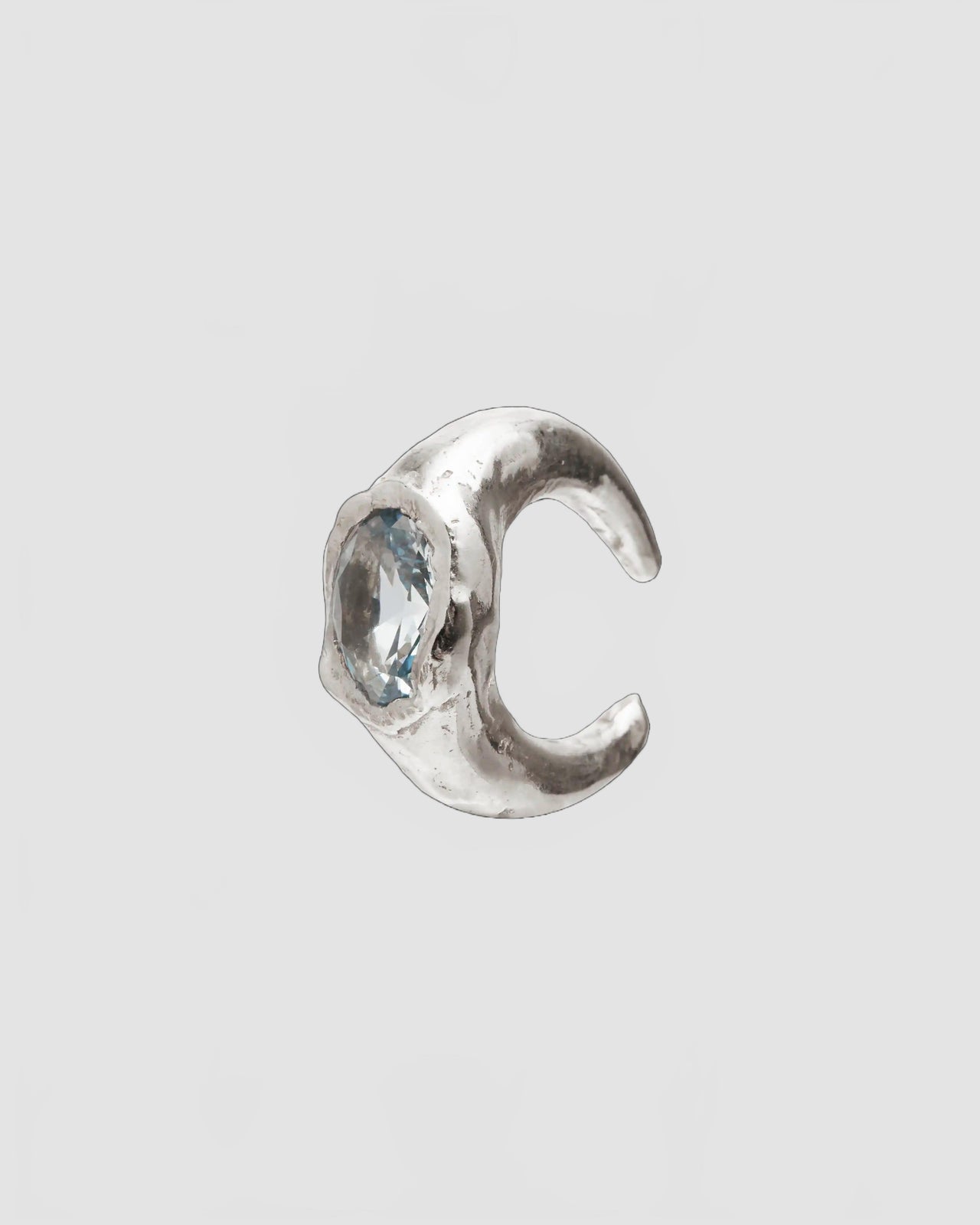 faro blue earcuff silver