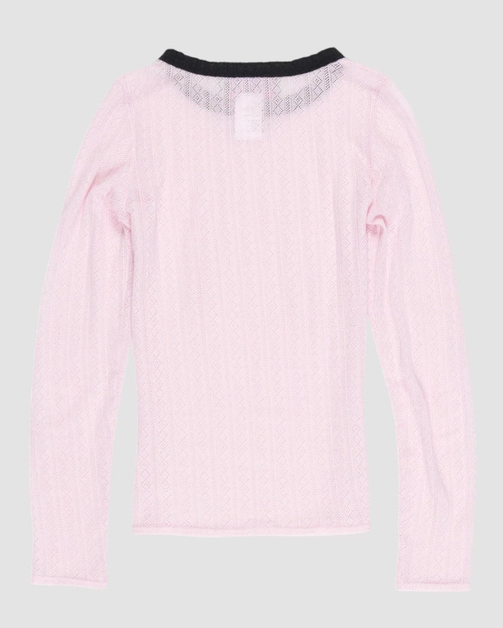 fine weight pointelle top   la fetiche   pale pink 2