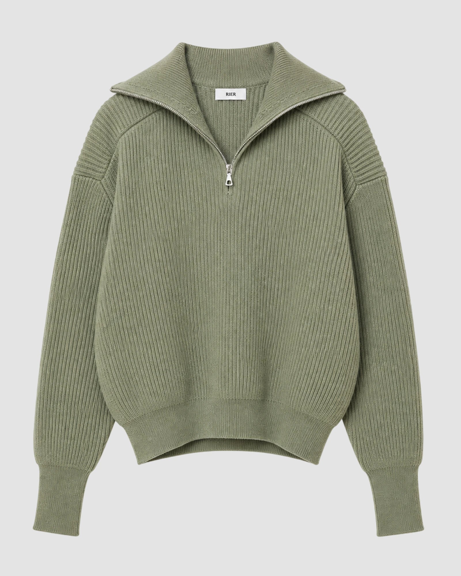 fisherman rib sauge knit   halfzip utility 2