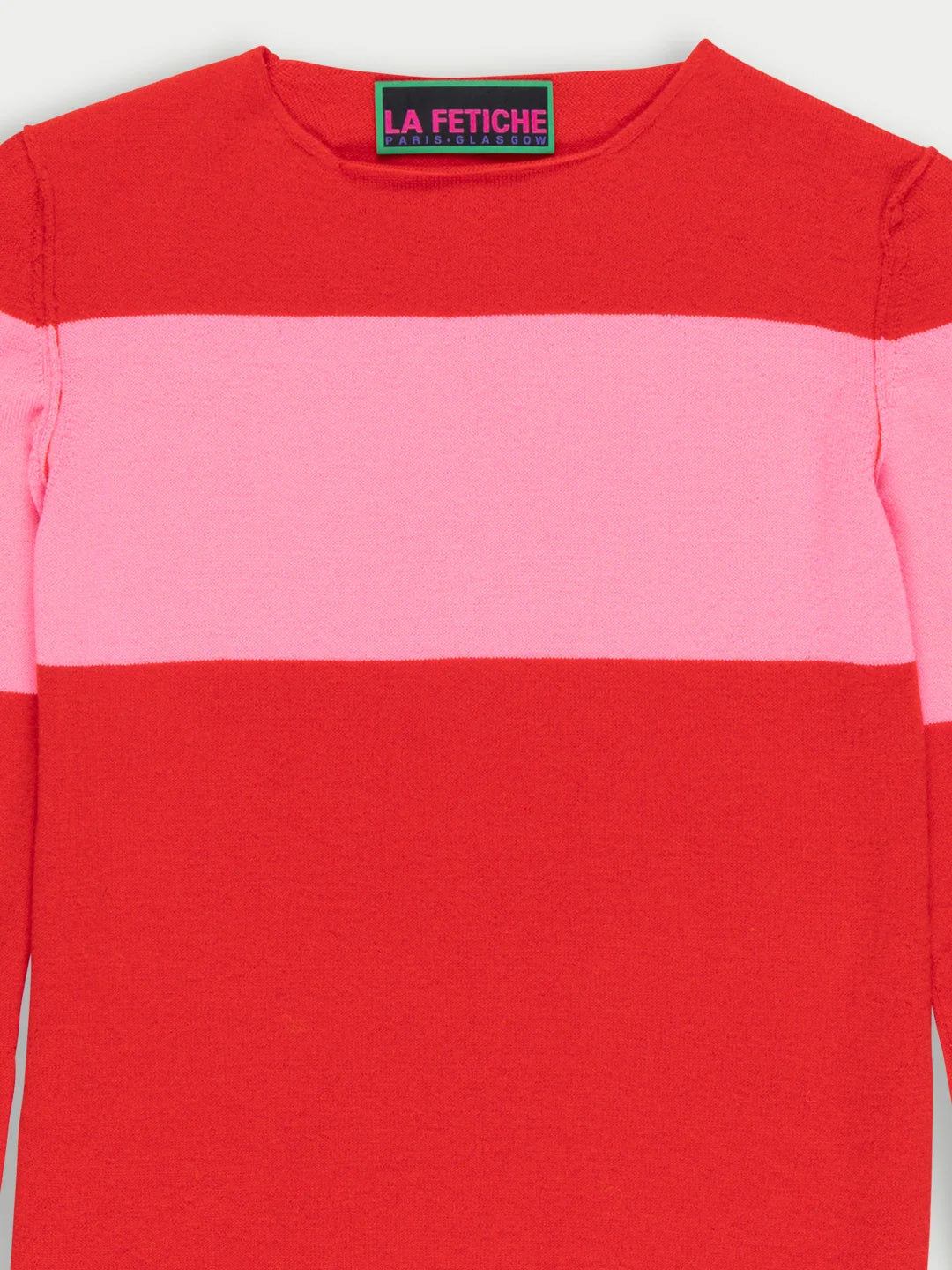 fitted fineweight sweater   la fetiche   red pink 4