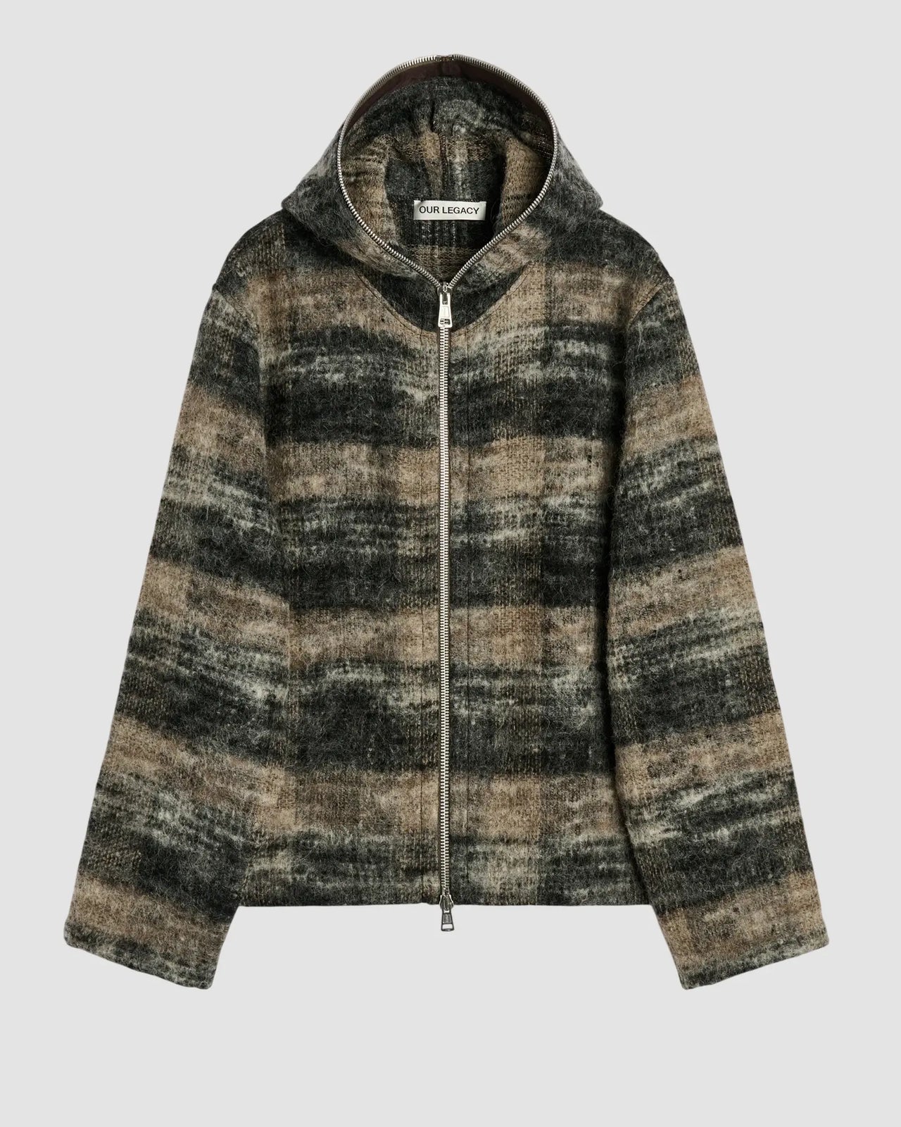 full zip hood   our legacy   night woods check lofty wool 5