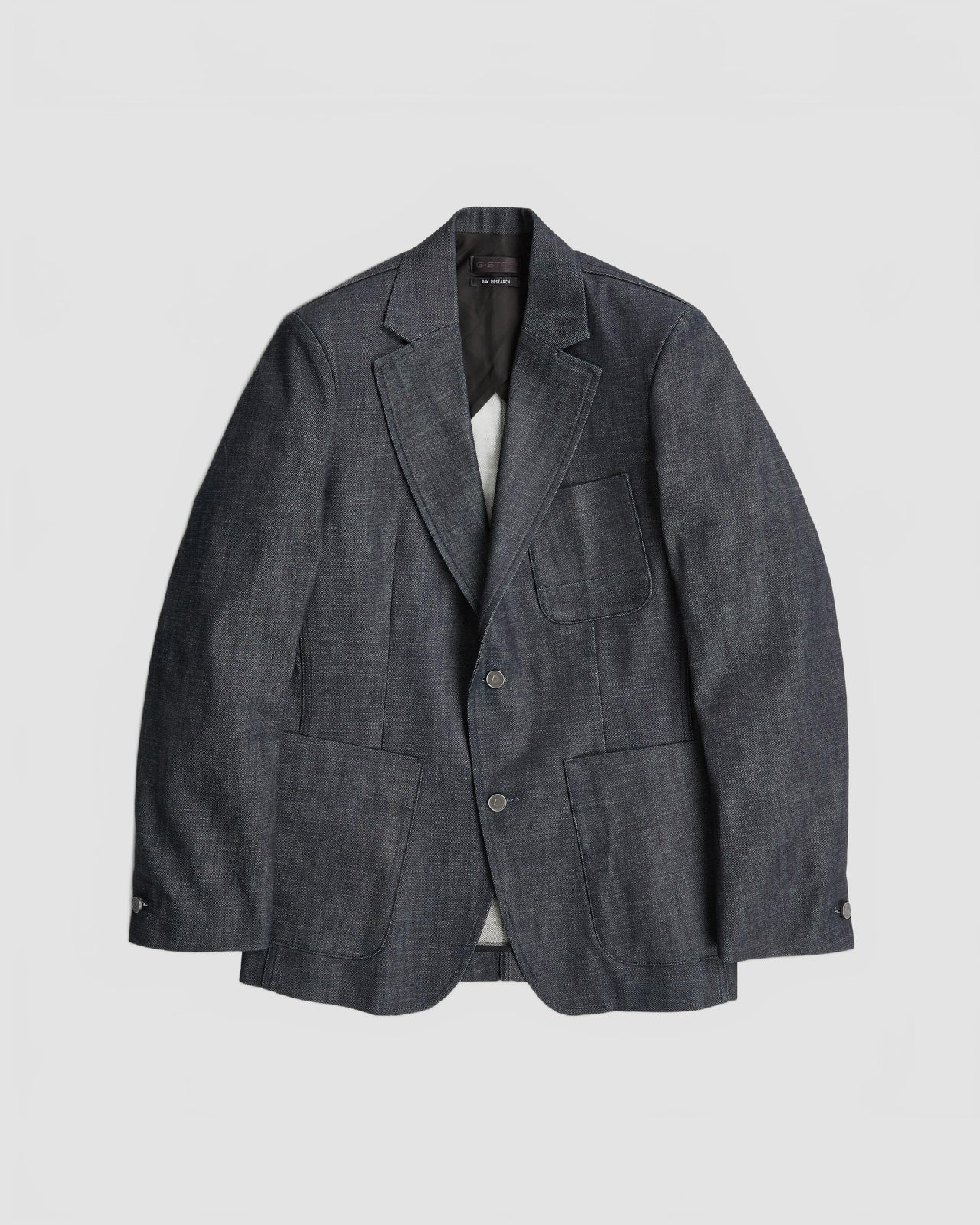 g star blazer selvedge rr denim bleu fonce