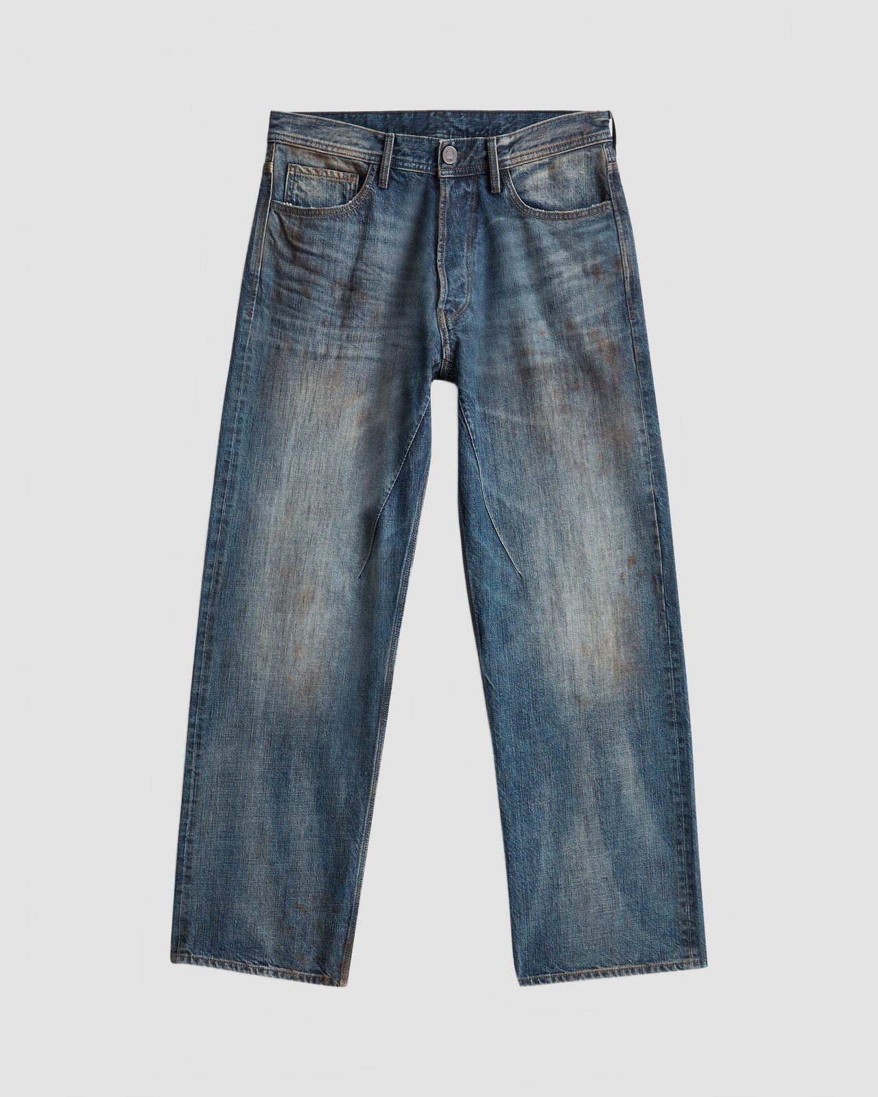 g star rr dart loose selvedge bleu fonce